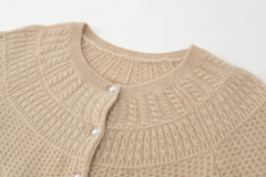 Women's Round Neck Floral Cardigan