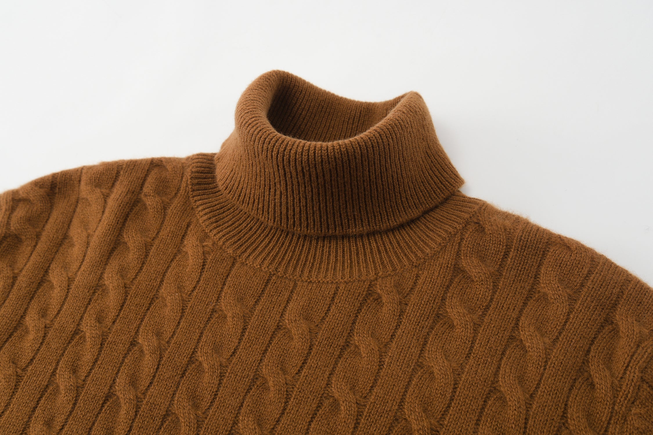 Turtleneck Thick Cable Pullover