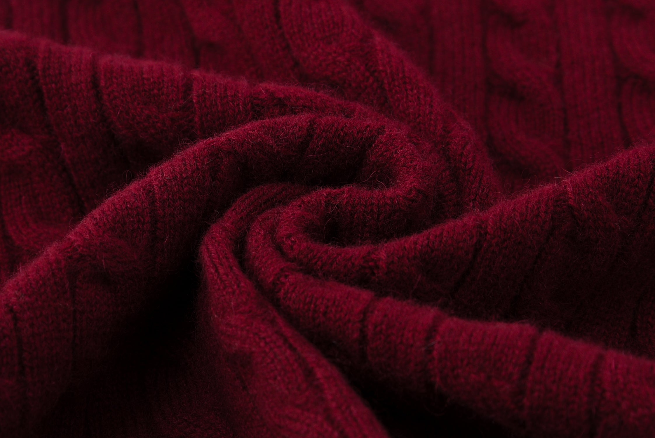 Crew Neck Thickened Cable Knit Cashmere Pullover