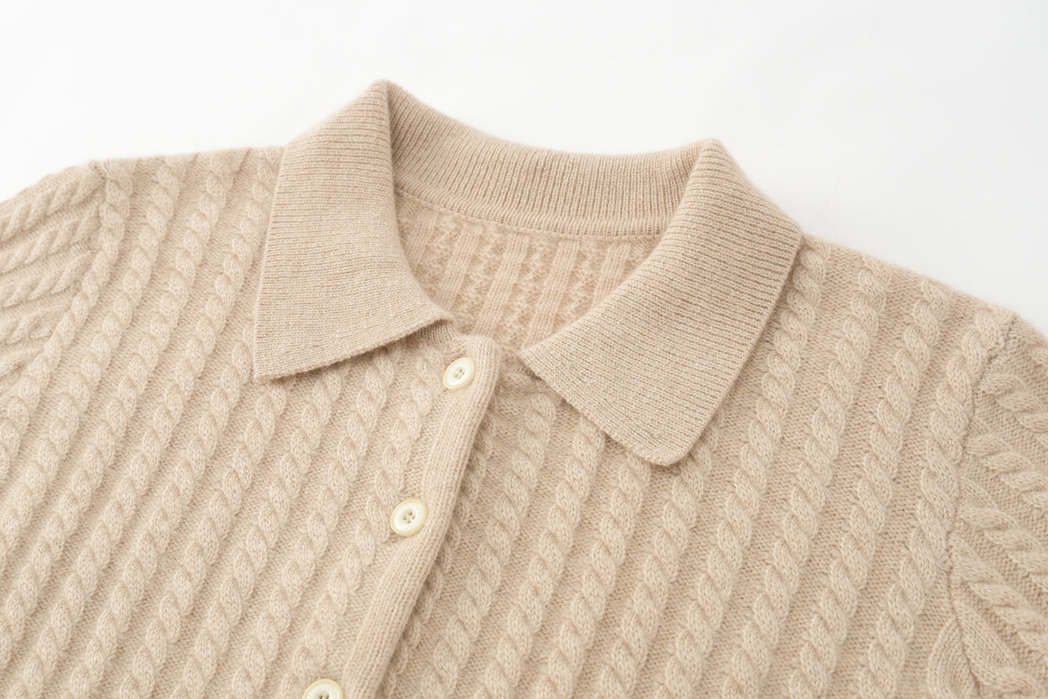 Small Lapel Cable Cardigan