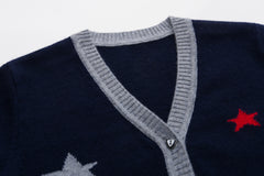 Children V-neck Star Cardigan