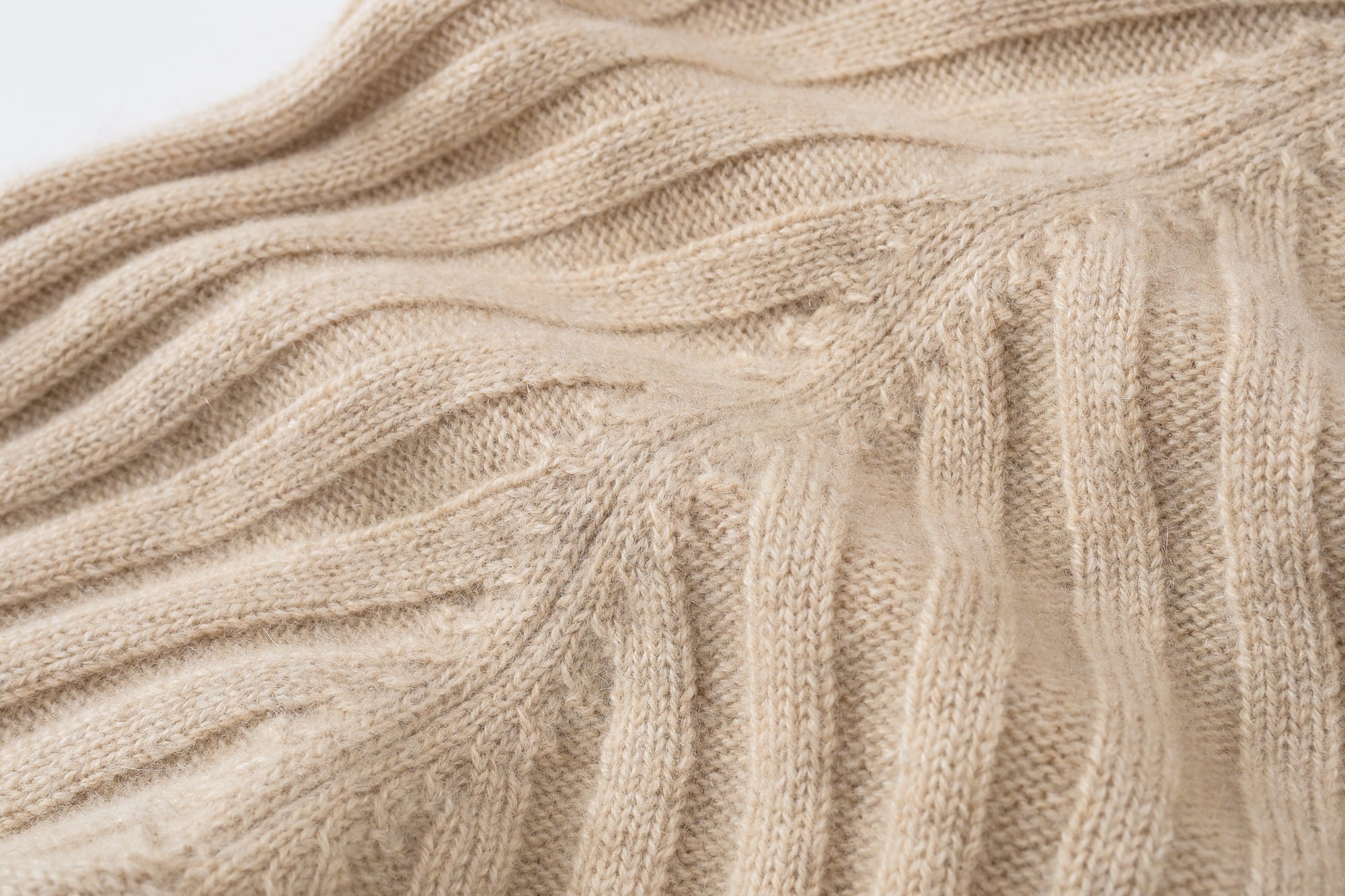 Round Neck Off-shoulder Drawstring Cashmere Sweater