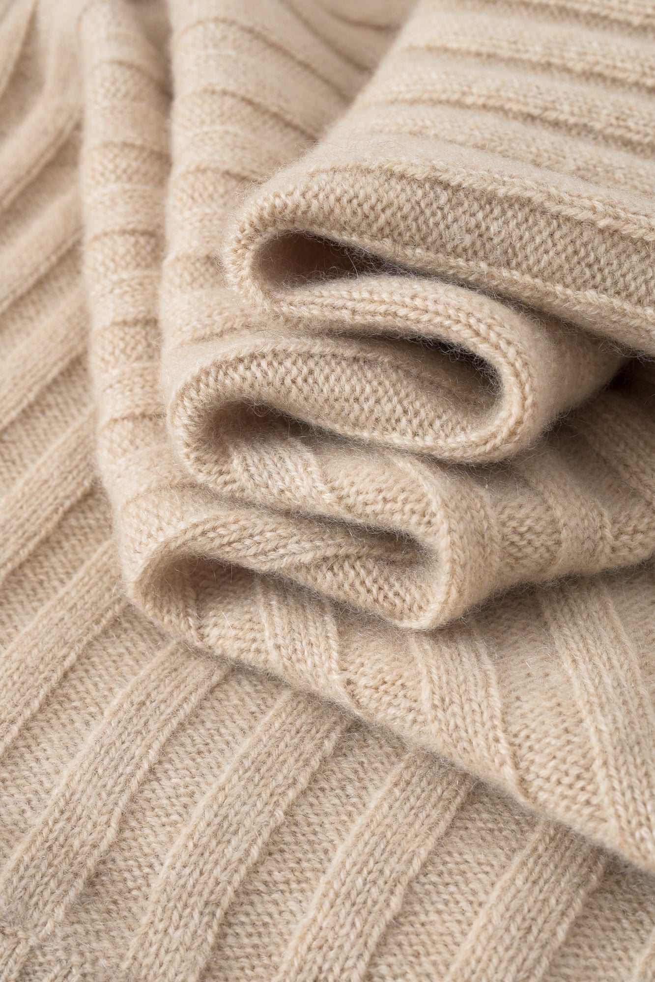 Round Neck Off-shoulder Drawstring Cashmere Sweater