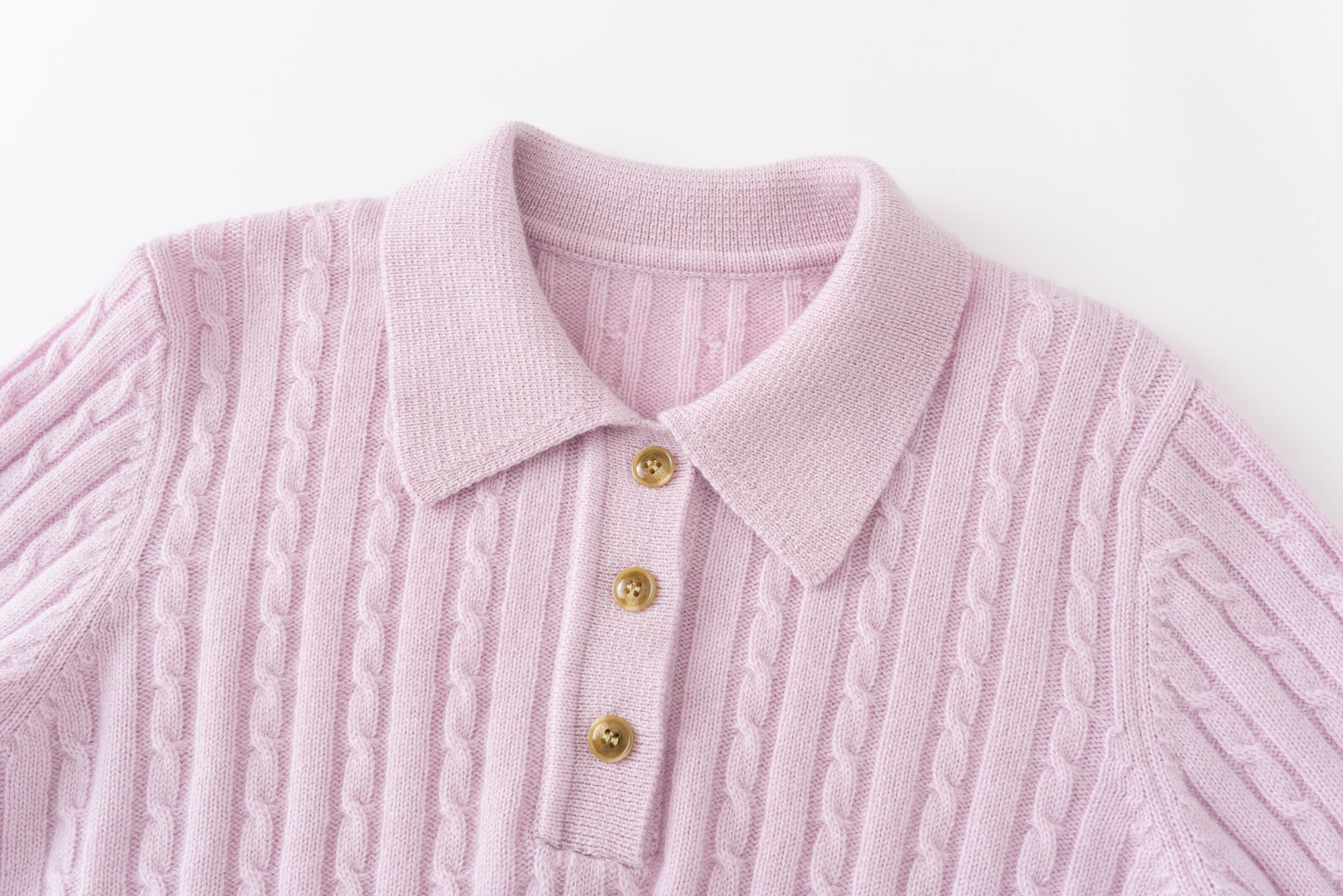Lapel Half-open Cable Cardigan