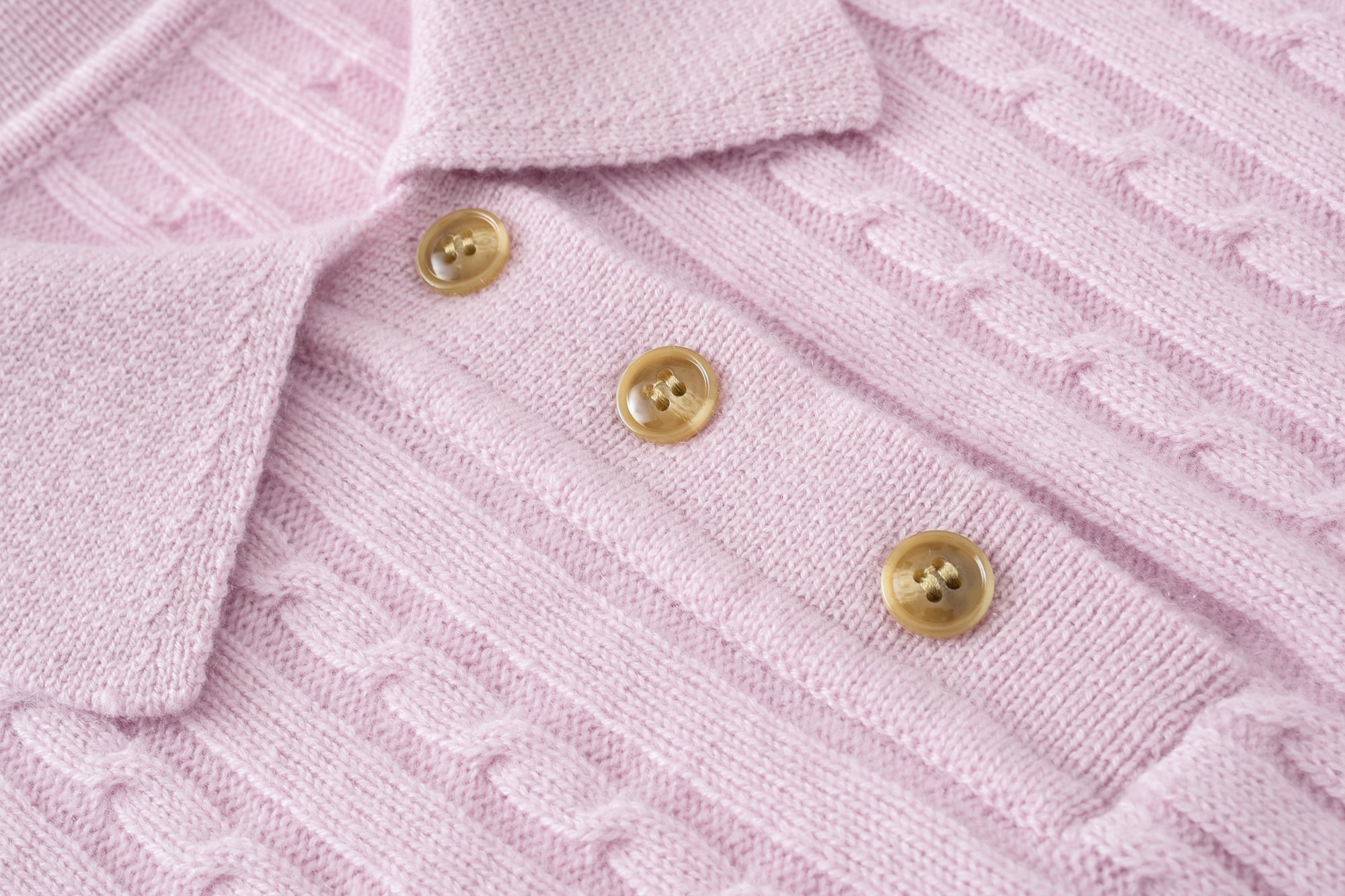 Lapel Half-open Cable Cardigan