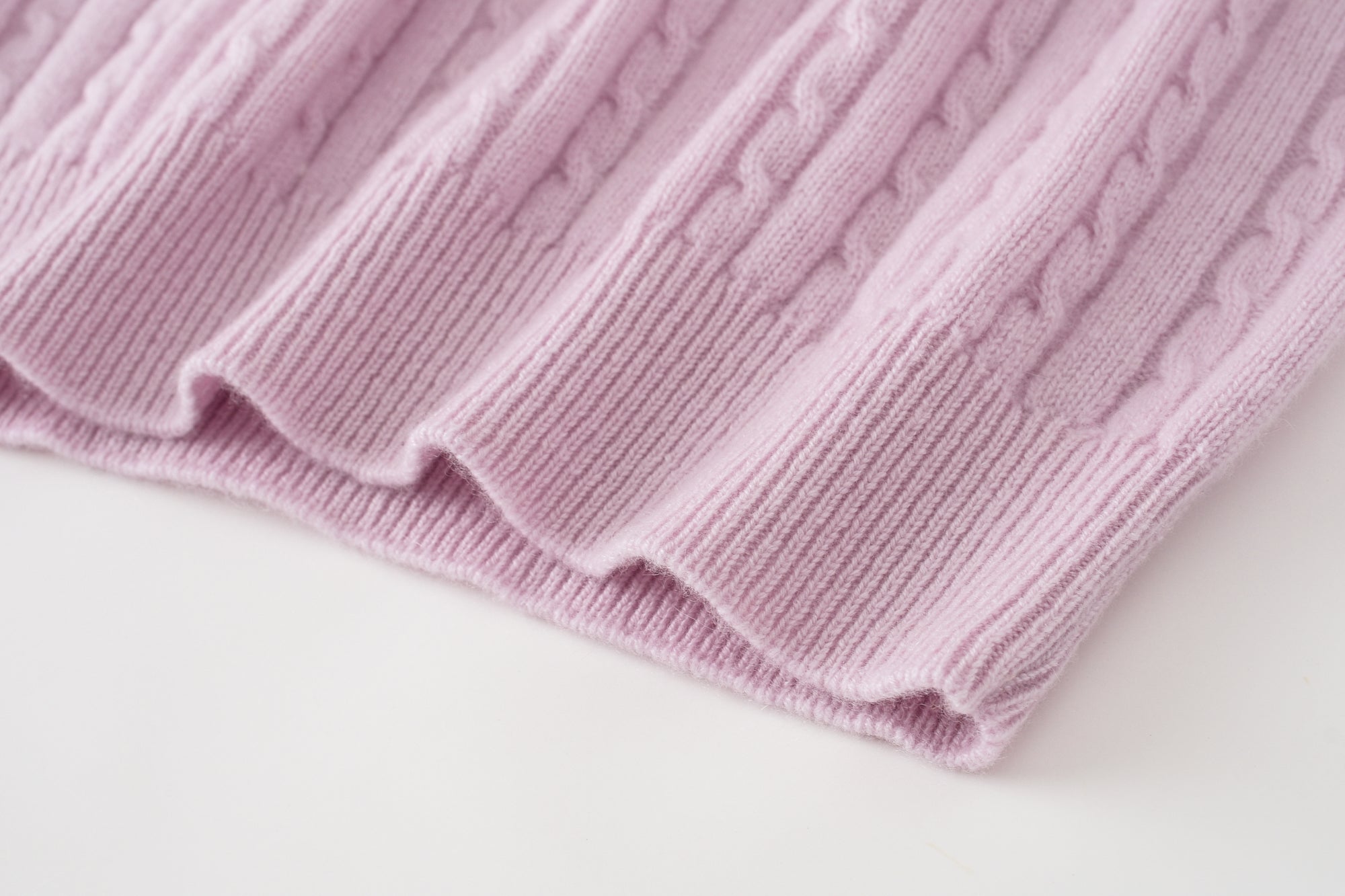 Lapel Half-open Cable Cardigan