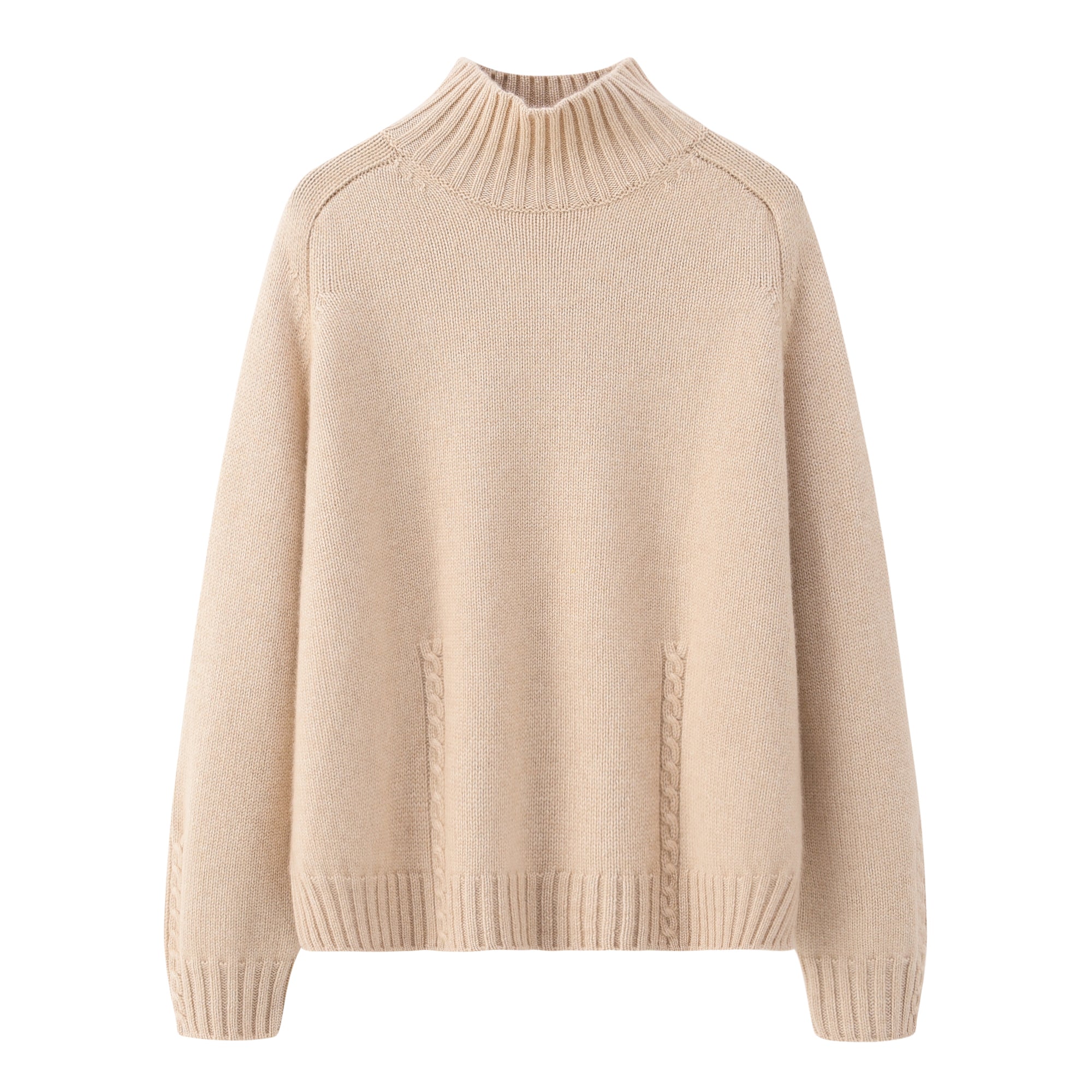 Half Turtleneck Thickened Cable Pullover