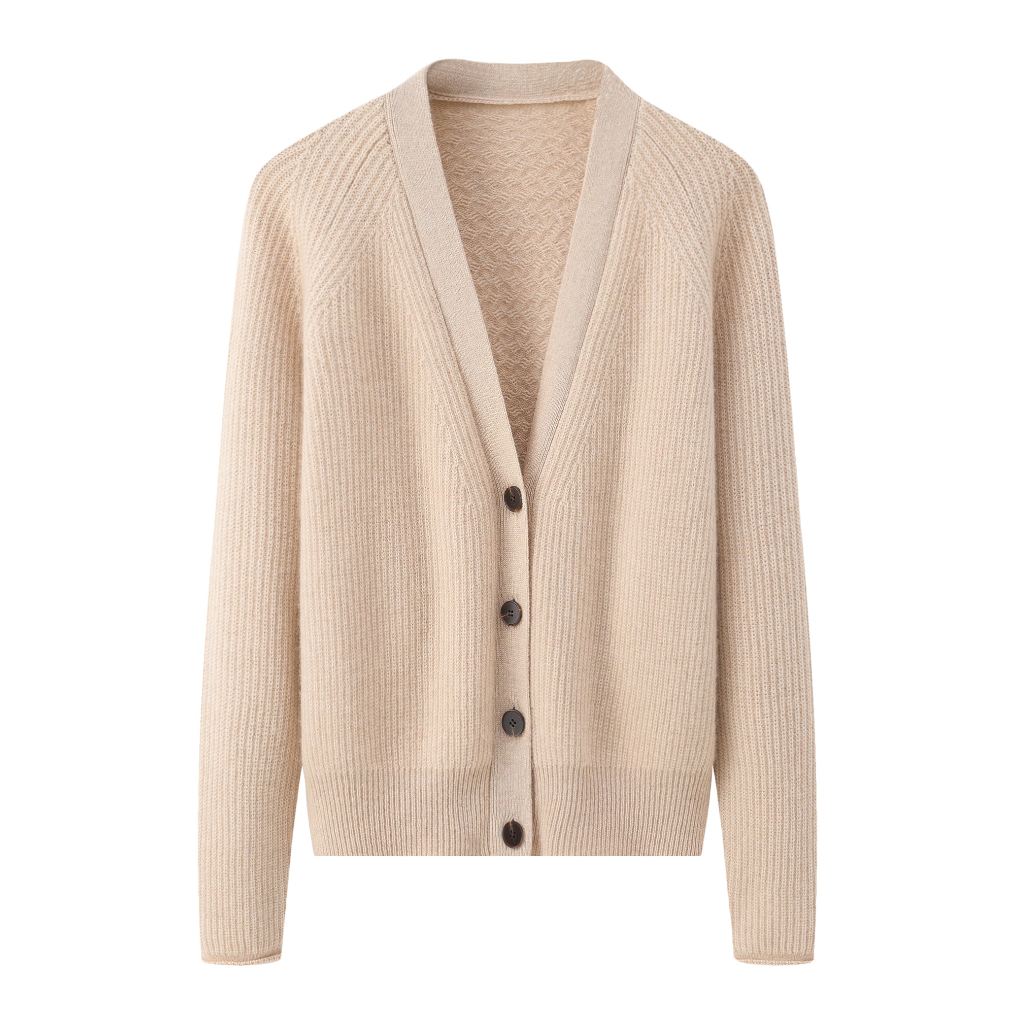 V-neck Single-breasted Batwing Cardigan