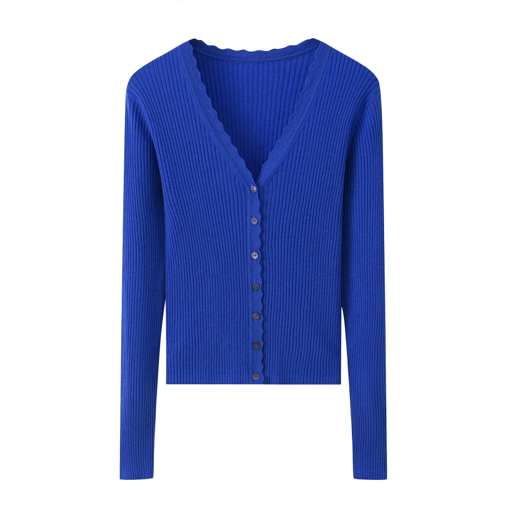 Worsted V-neck Drawstring Cardigan