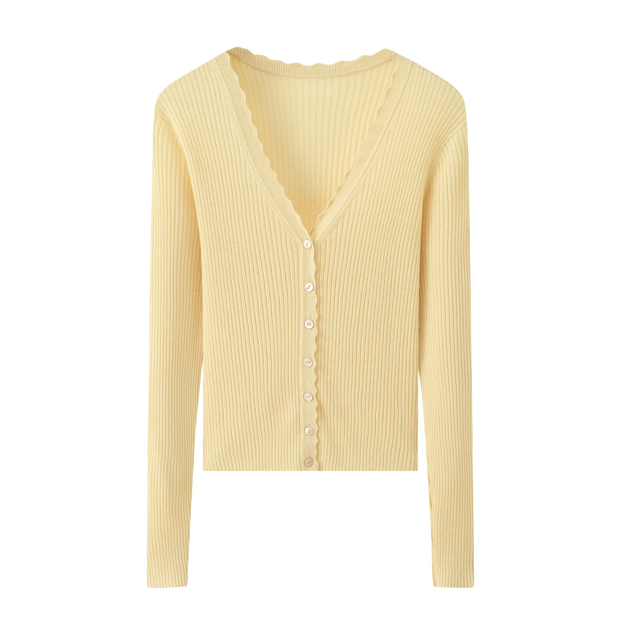 Worsted V-neck Drawstring Cardigan