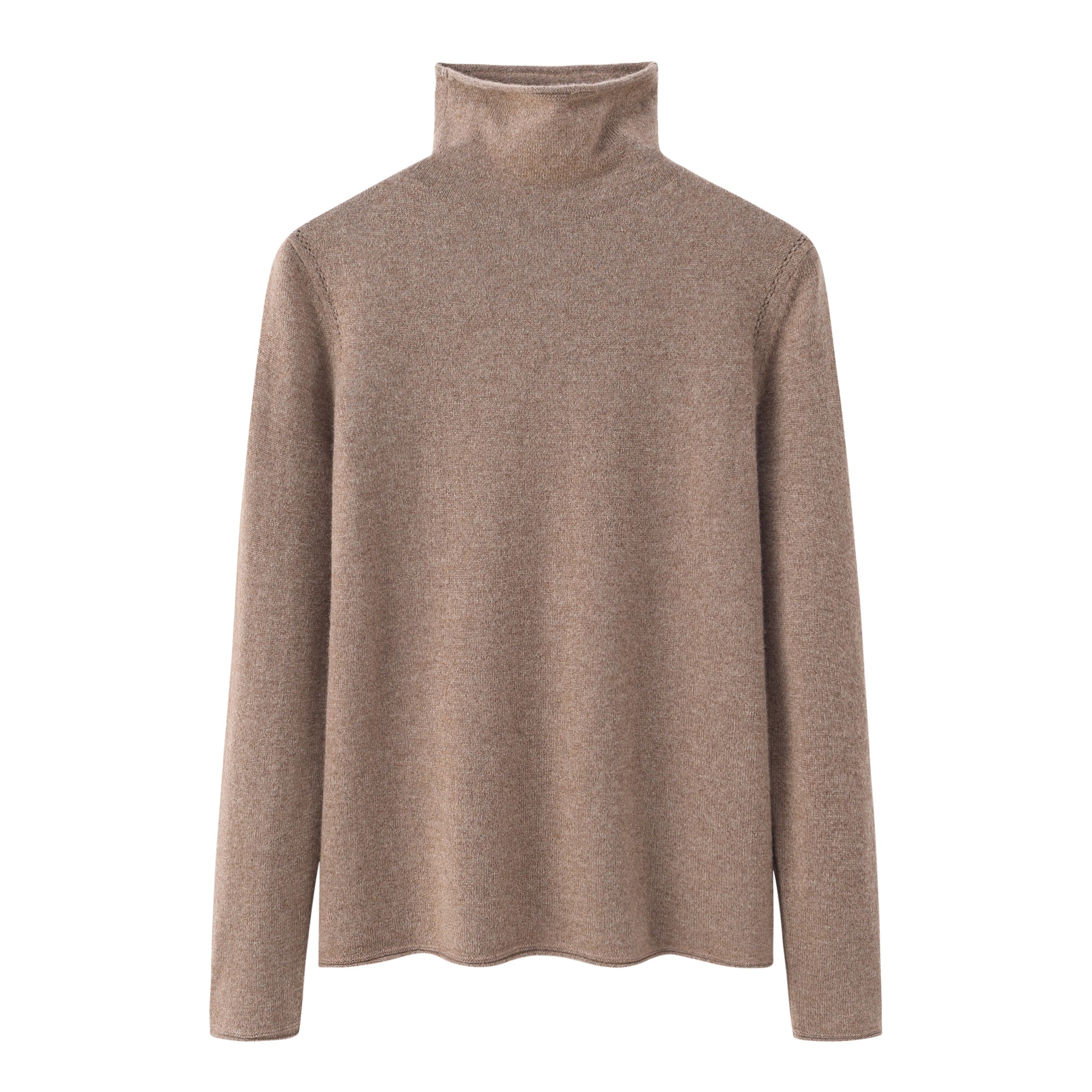 Free Neck Rolled Hem Pullover SQ00501-1模特