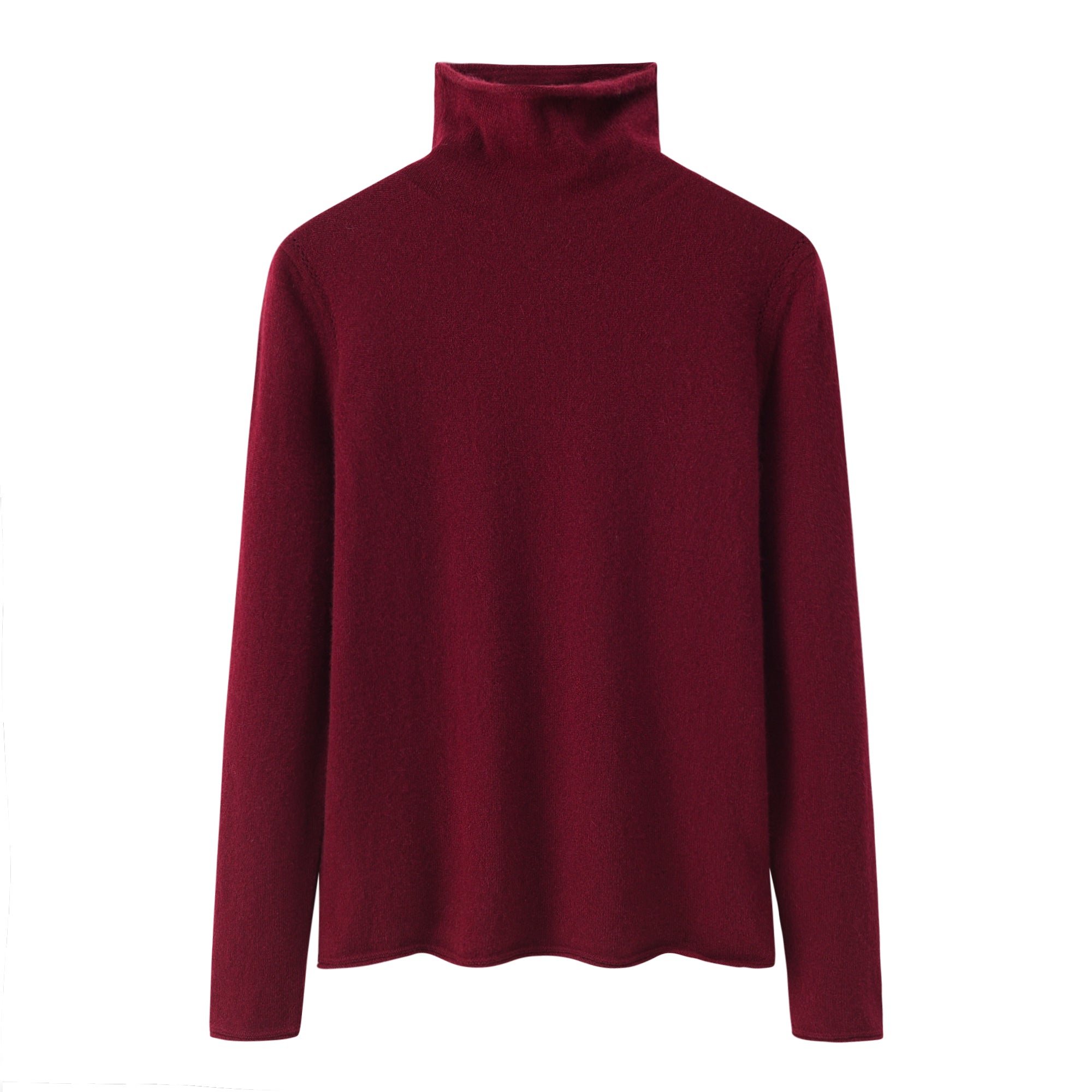 Free Neck Rolled Hem Pullover SQ00501-1模特