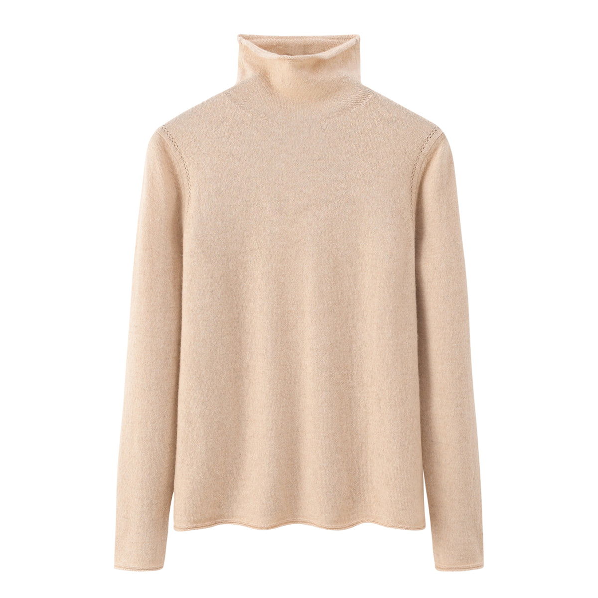 Free Neck Rolled Hem Pullover SQ00501-1模特
