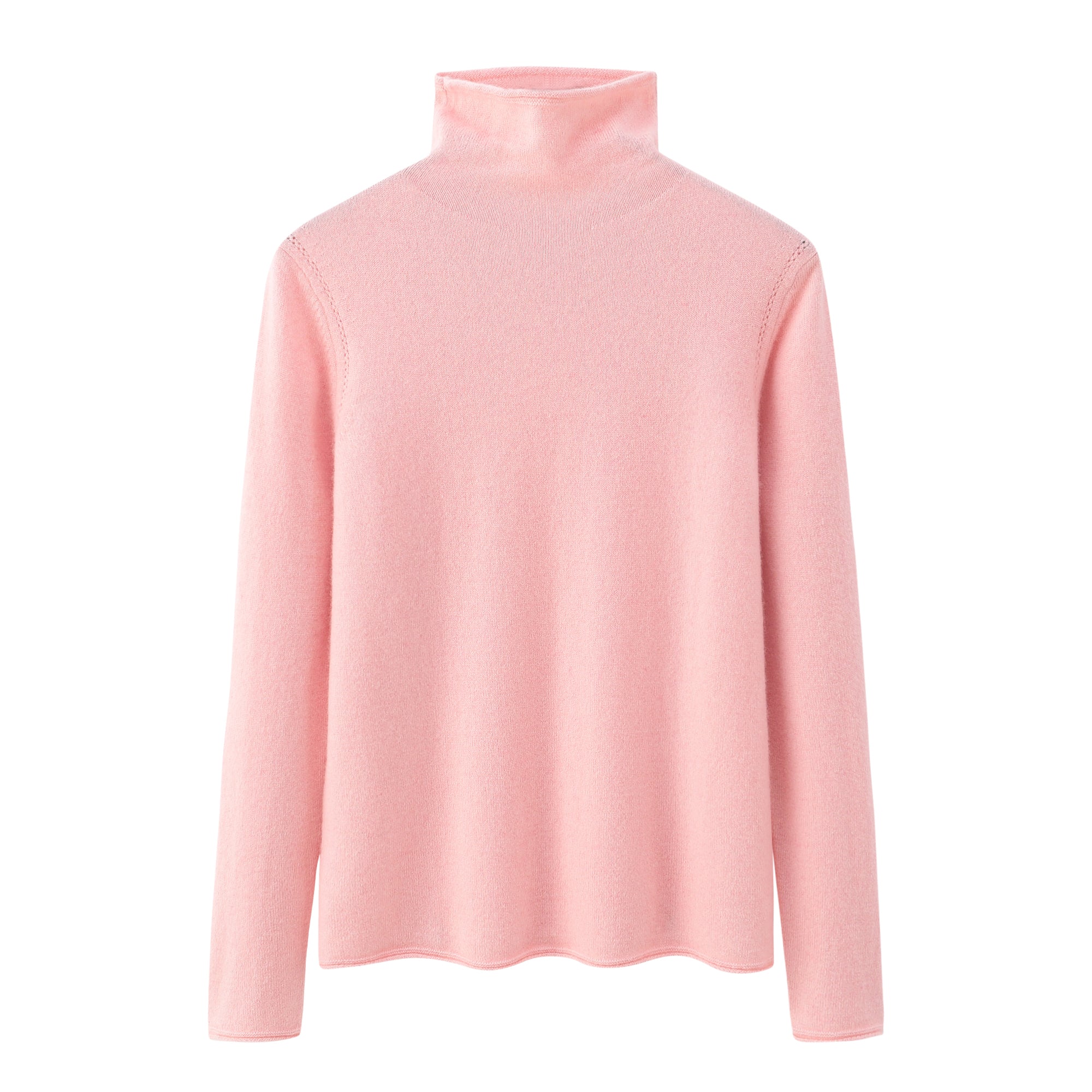 Free Neck Rolled Hem Pullover SQ00501-1模特