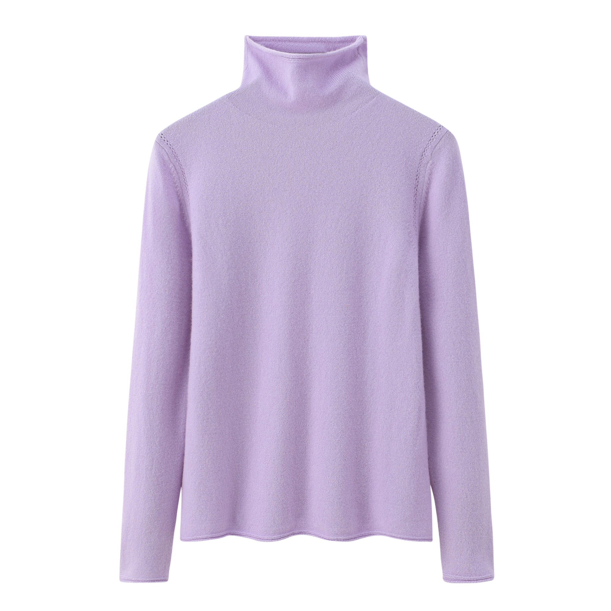 Free Neck Rolled Hem Pullover SQ00501-1模特