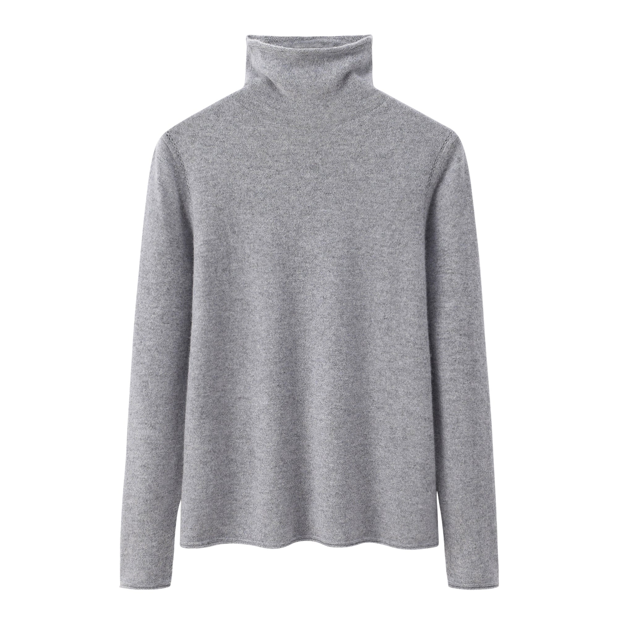 Free Neck Rolled Hem Pullover SQ00501-1模特