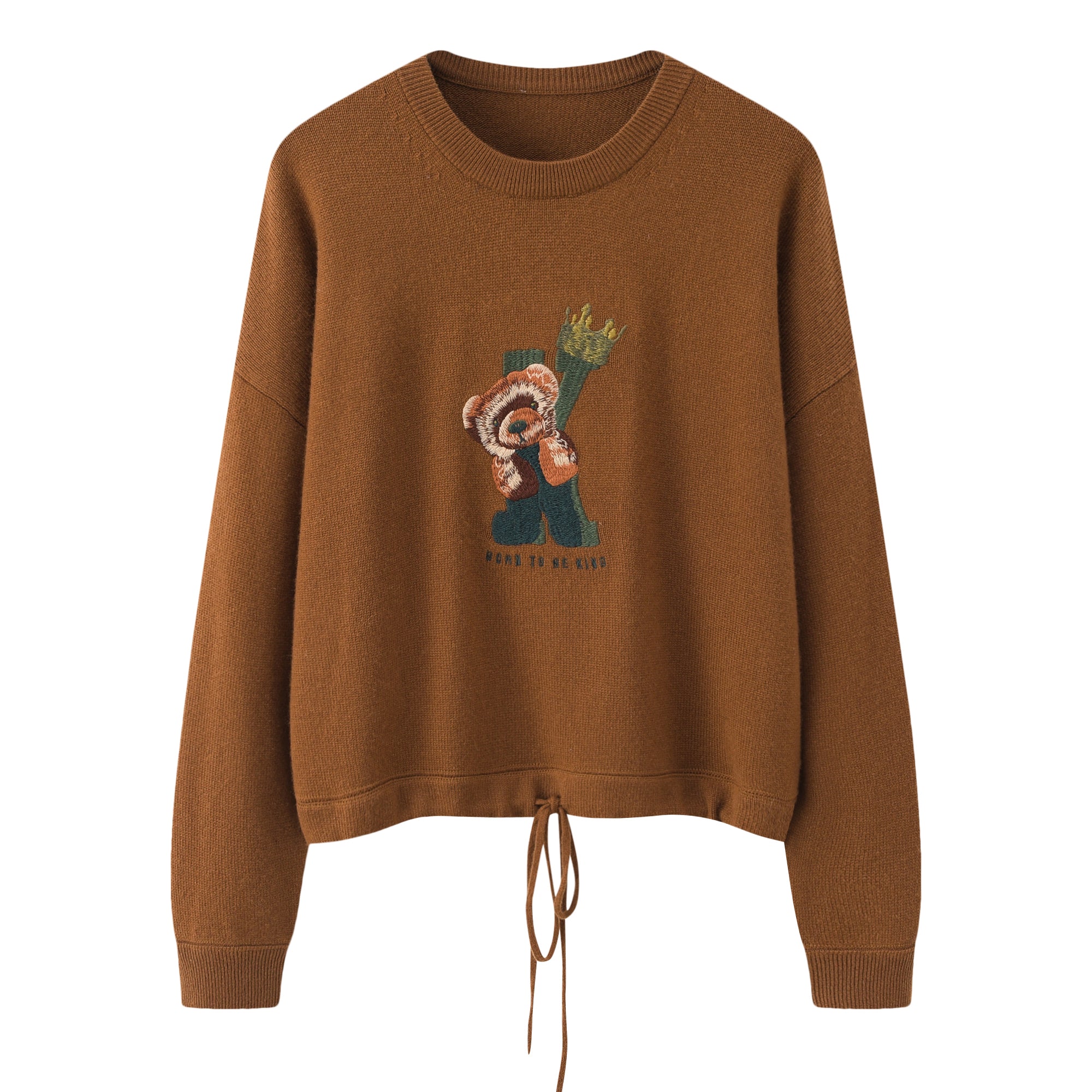 Round Neck Thickened Decorative Cashmere Sweater