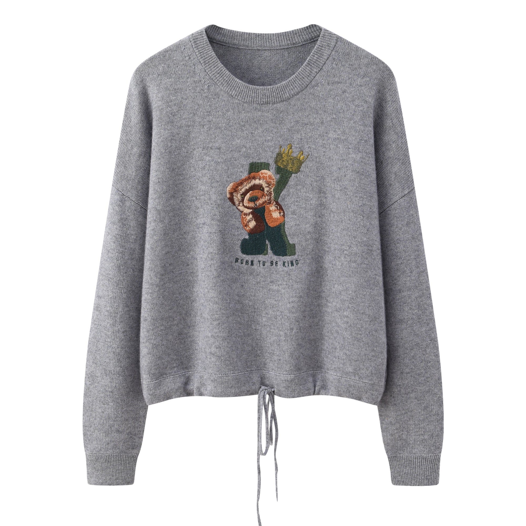 Round Neck Thickened Decorative Cashmere Sweater