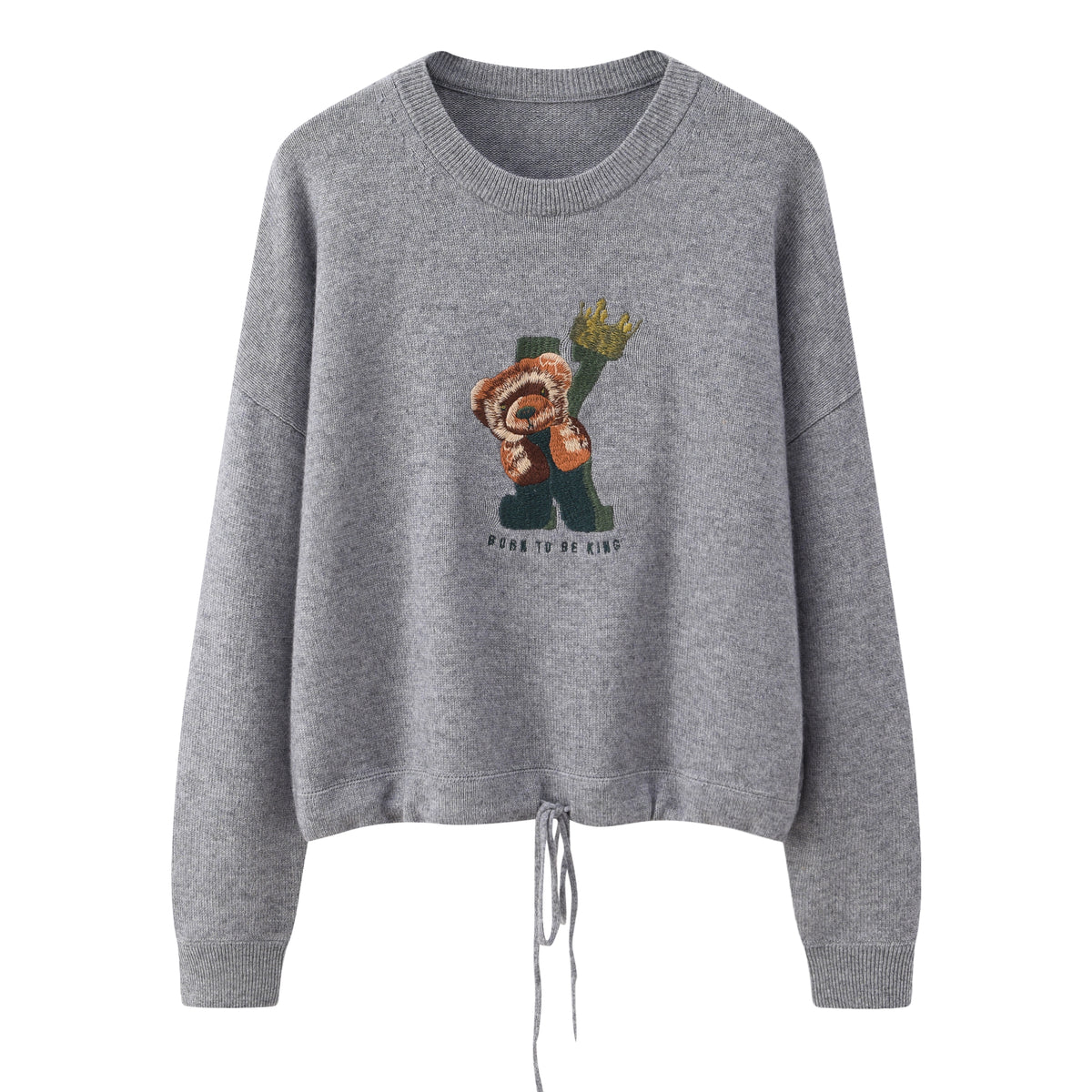 Round Neck Thickened Decorative Cashmere Sweater