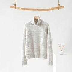 Stand Collar Thickened Floral Pullover