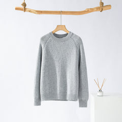 Round Neck Fancy Yarn Thick Pullover