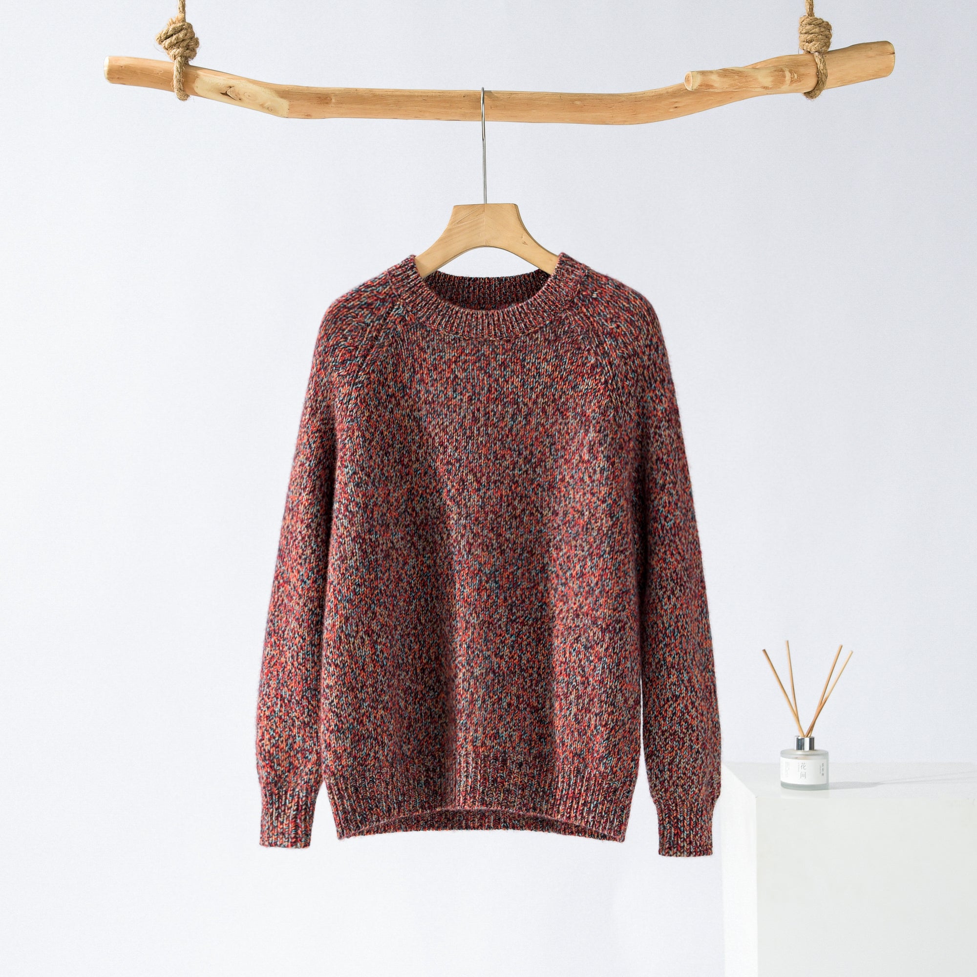 Round Neck Fancy Yarn Thick Pullover