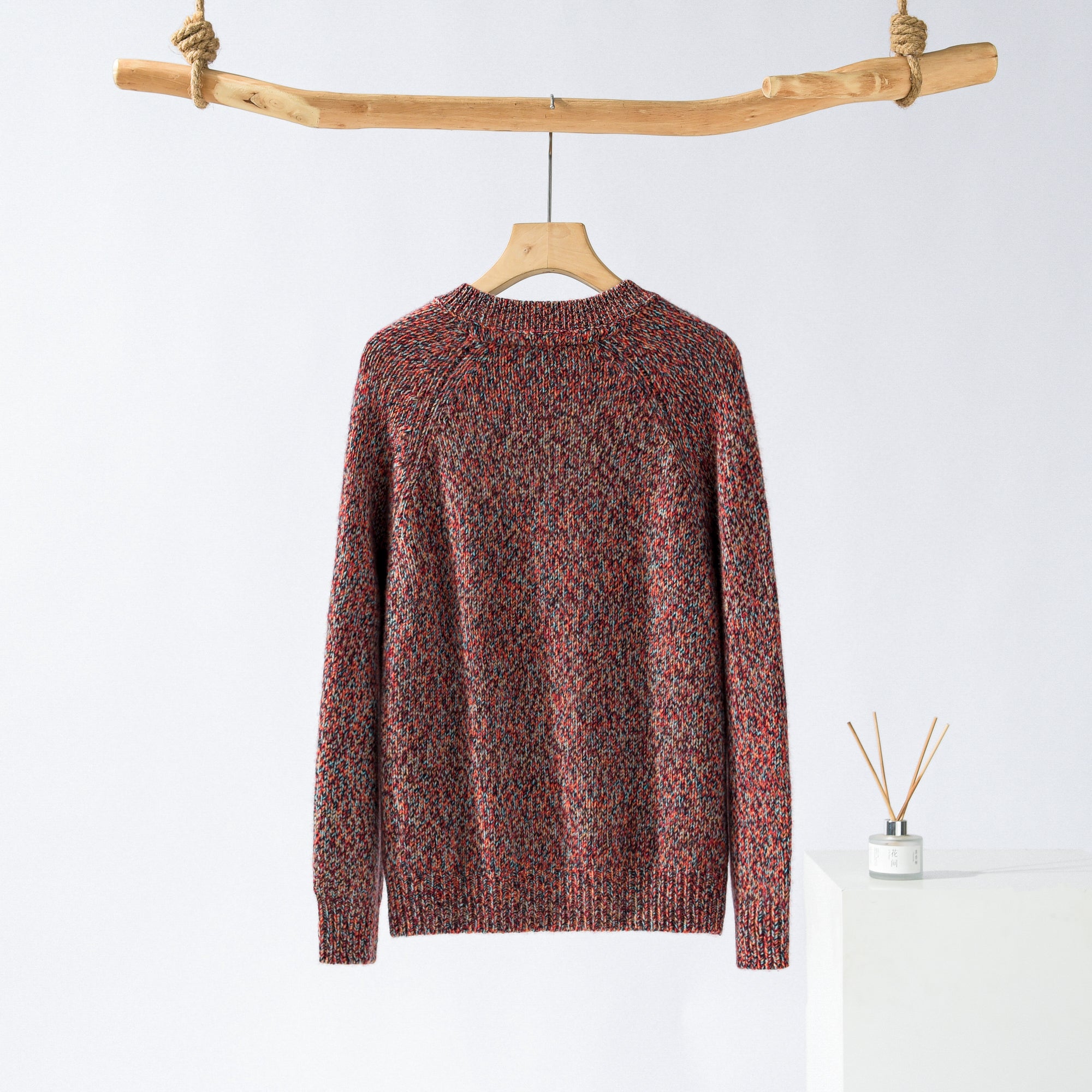 Round Neck Fancy Yarn Thick Pullover