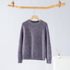 Round Neck Fancy Yarn Thick Pullover