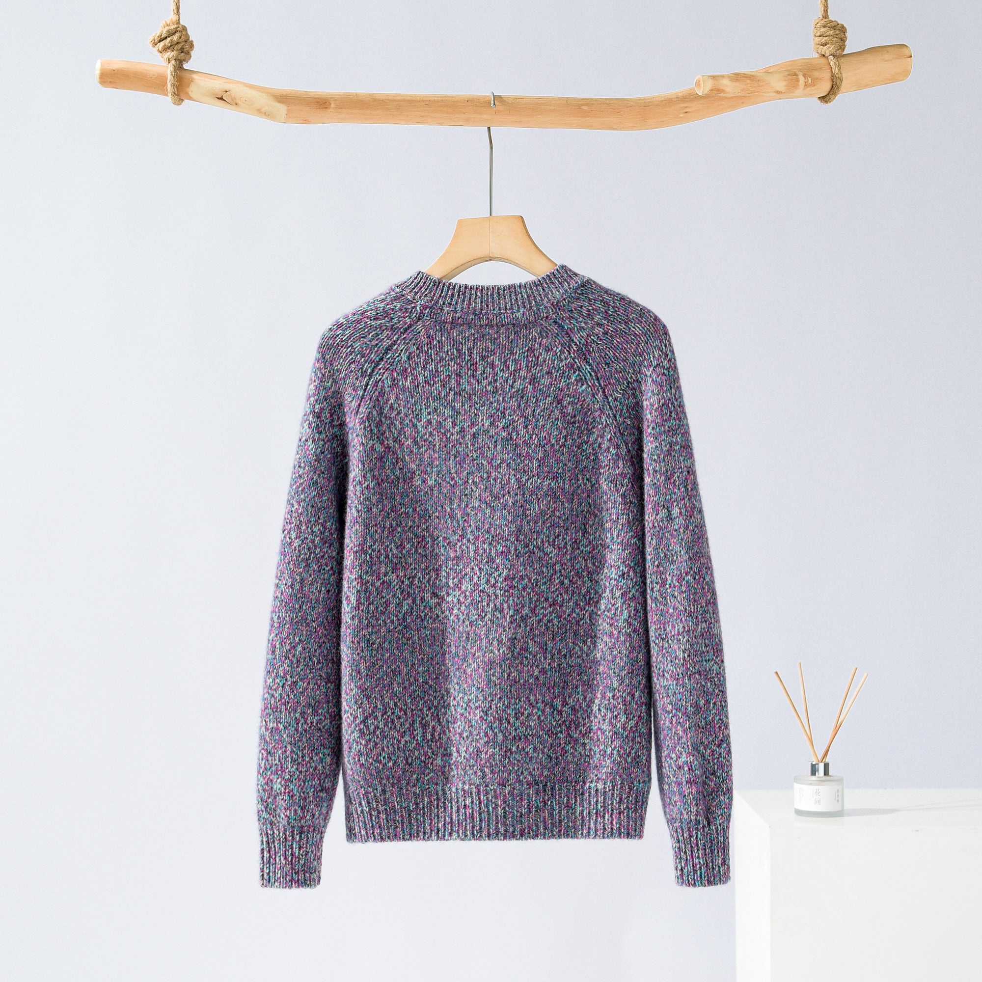 Round Neck Fancy Yarn Thick Pullover
