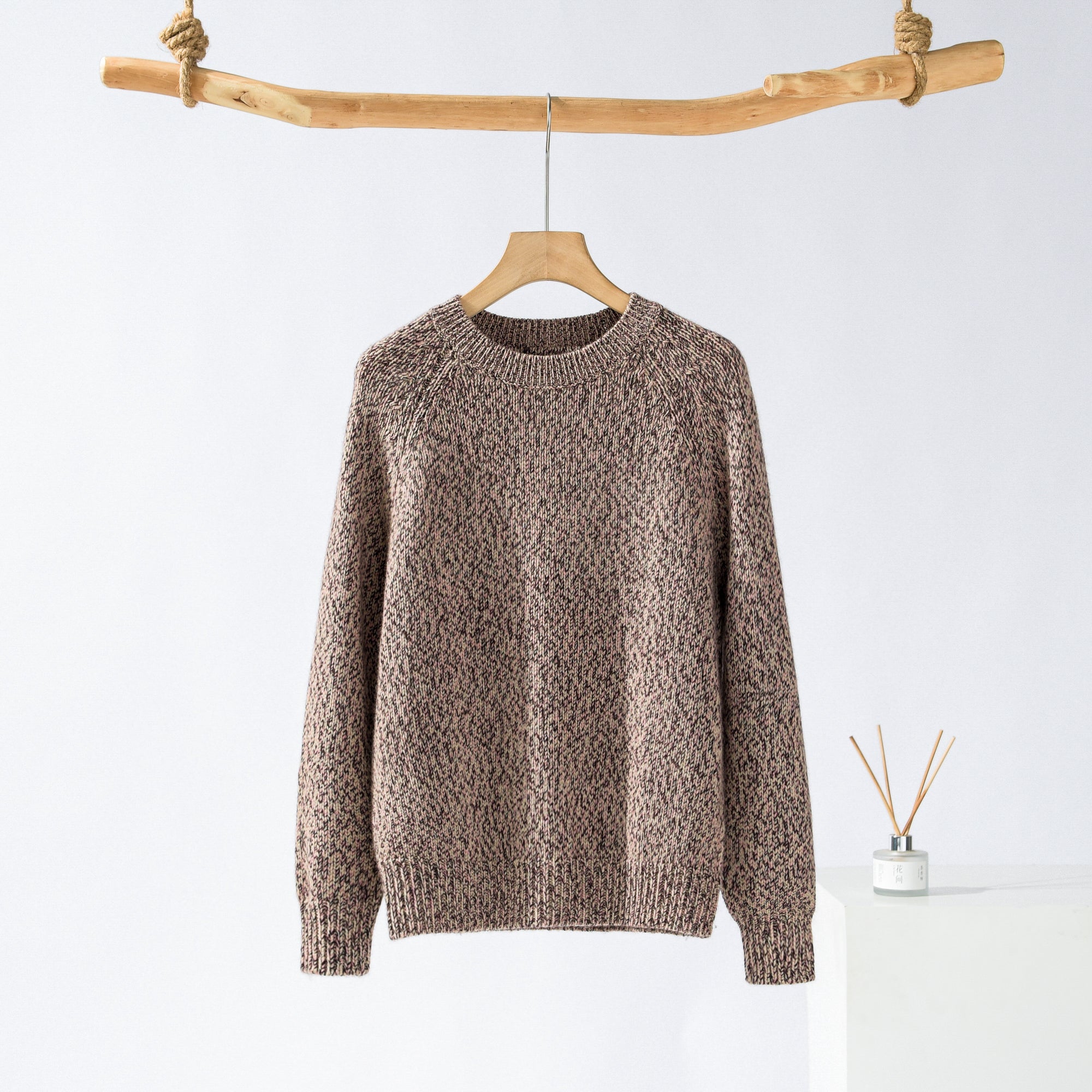 Round Neck Fancy Yarn Thick Pullover