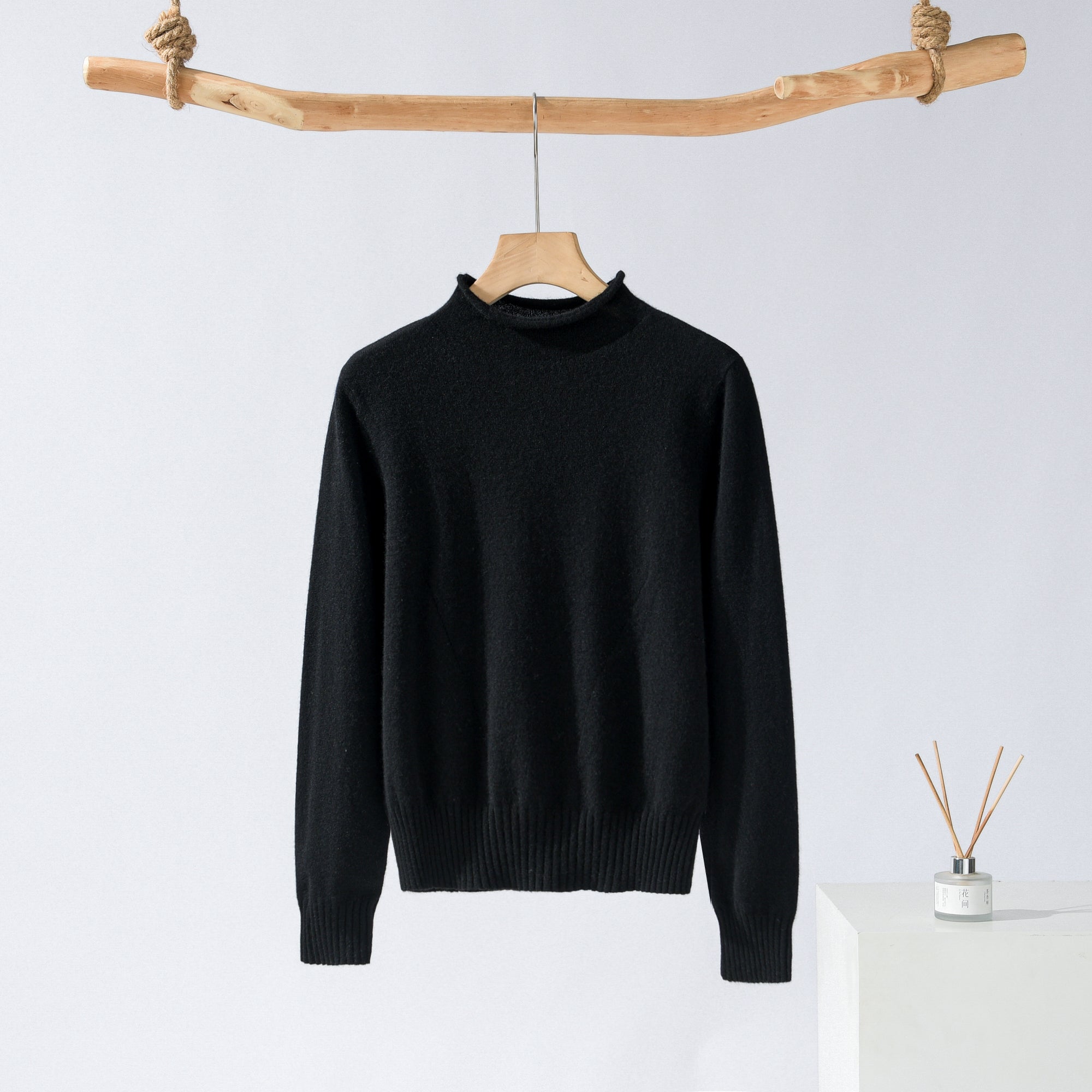 Mesh Pullover With Self Neck Collar