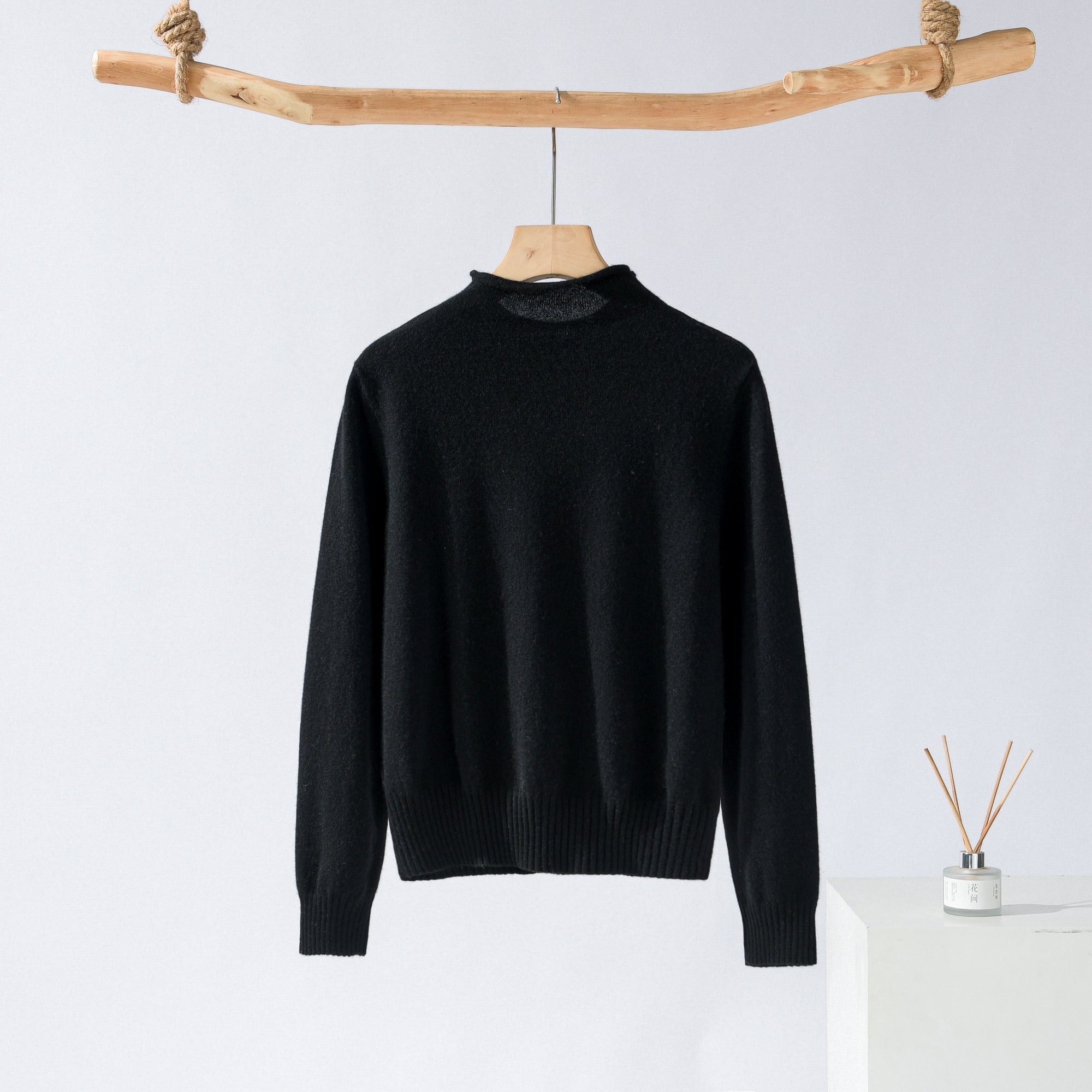 Mesh Pullover With Self Neck Collar