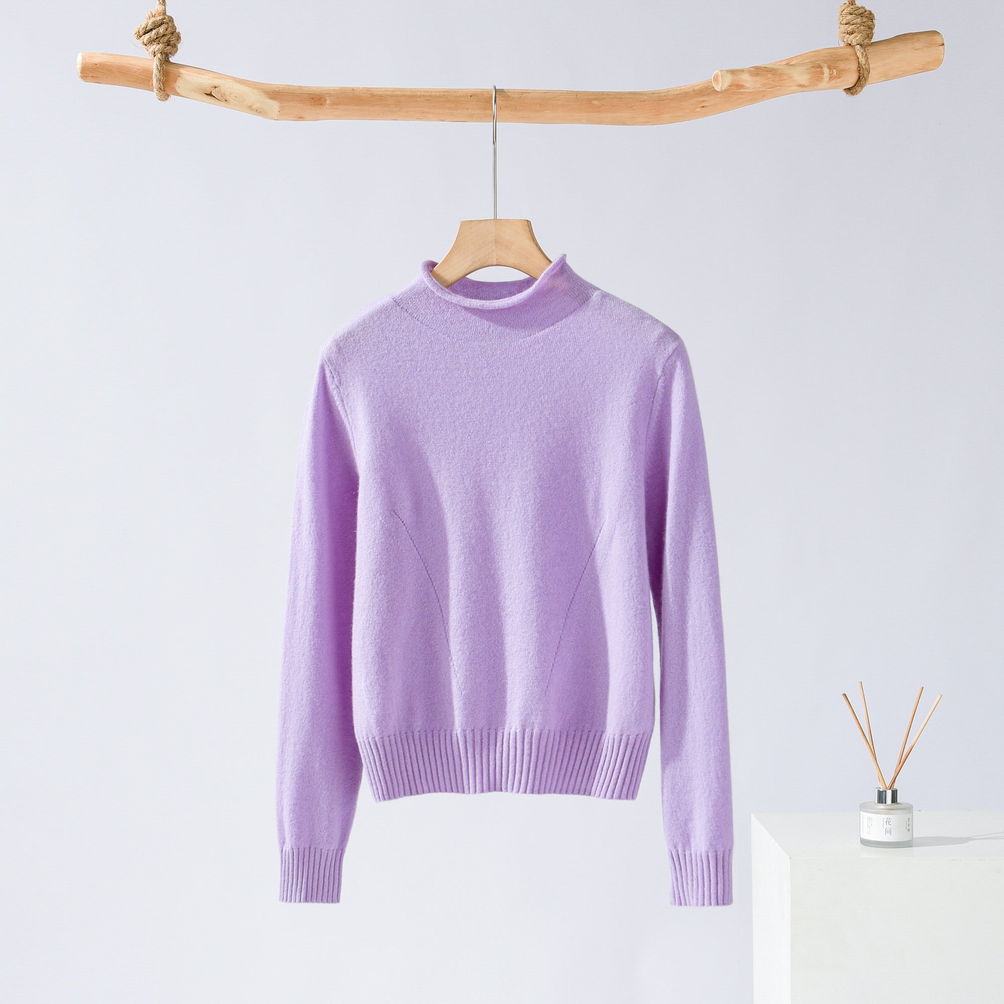 Mesh Pullover With Self Neck Collar