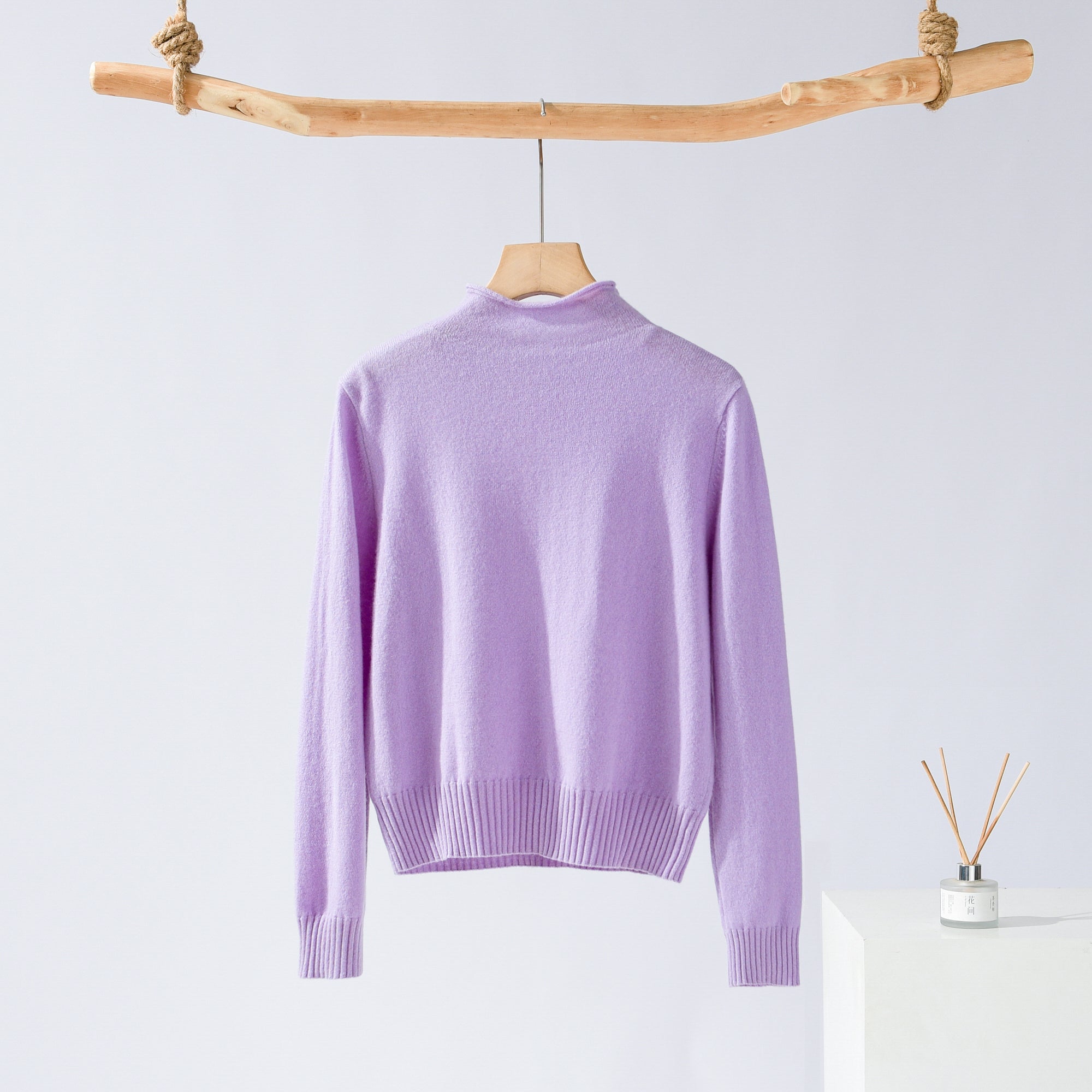 Mesh Pullover With Self Neck Collar