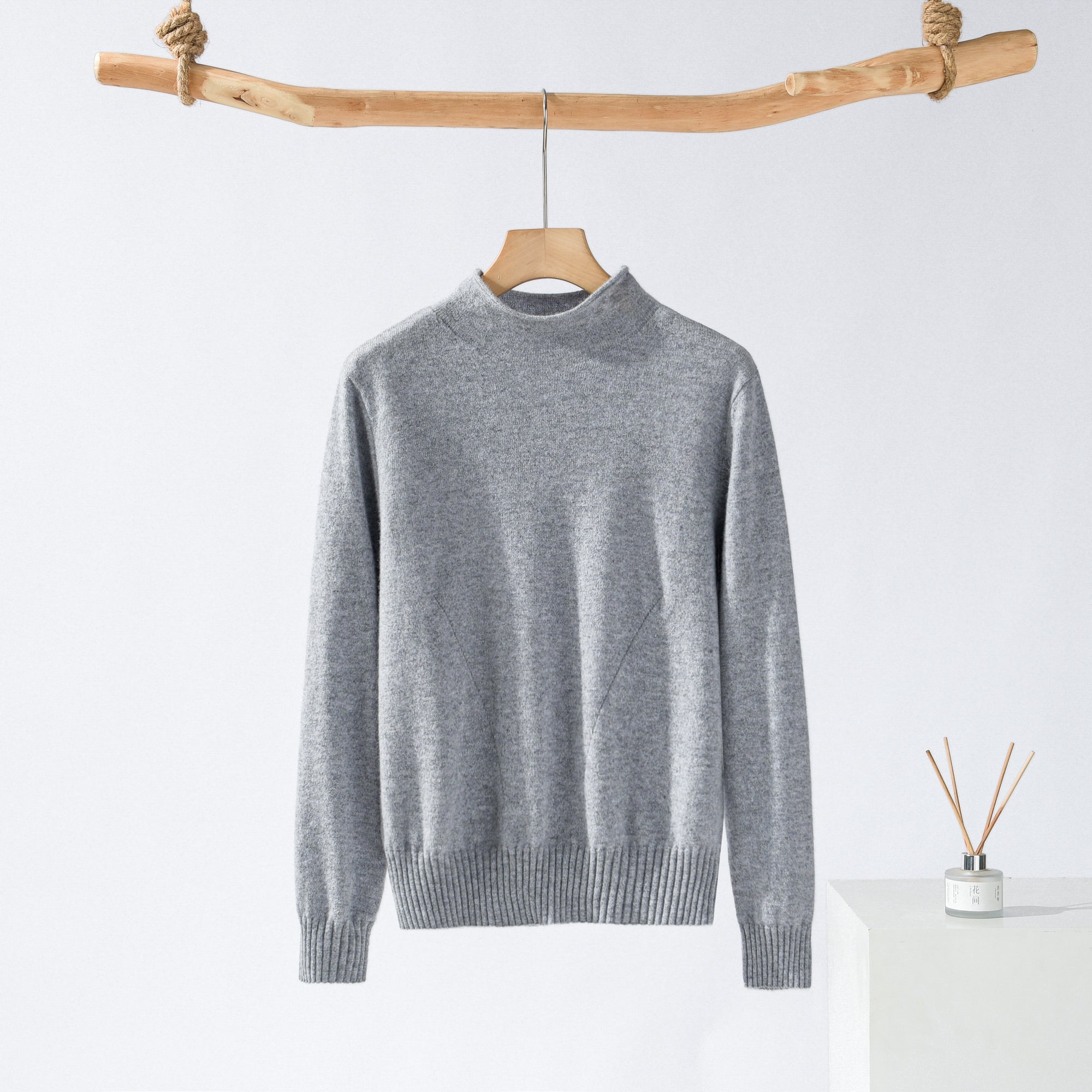 Mesh Pullover With Self Neck Collar