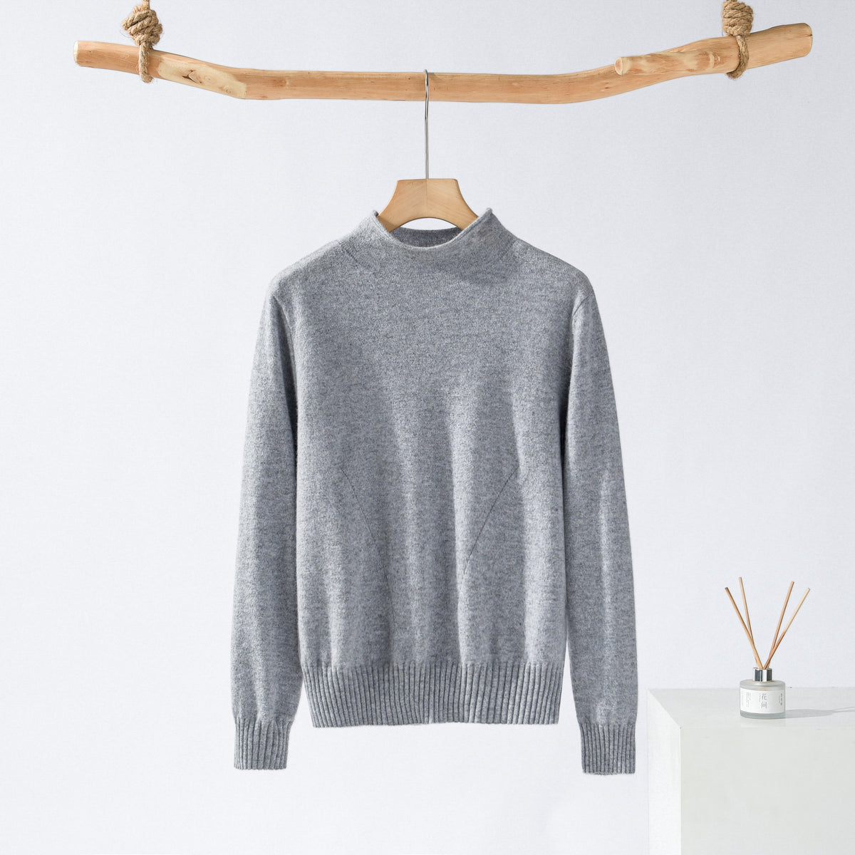 Mesh Pullover With Self Neck Collar