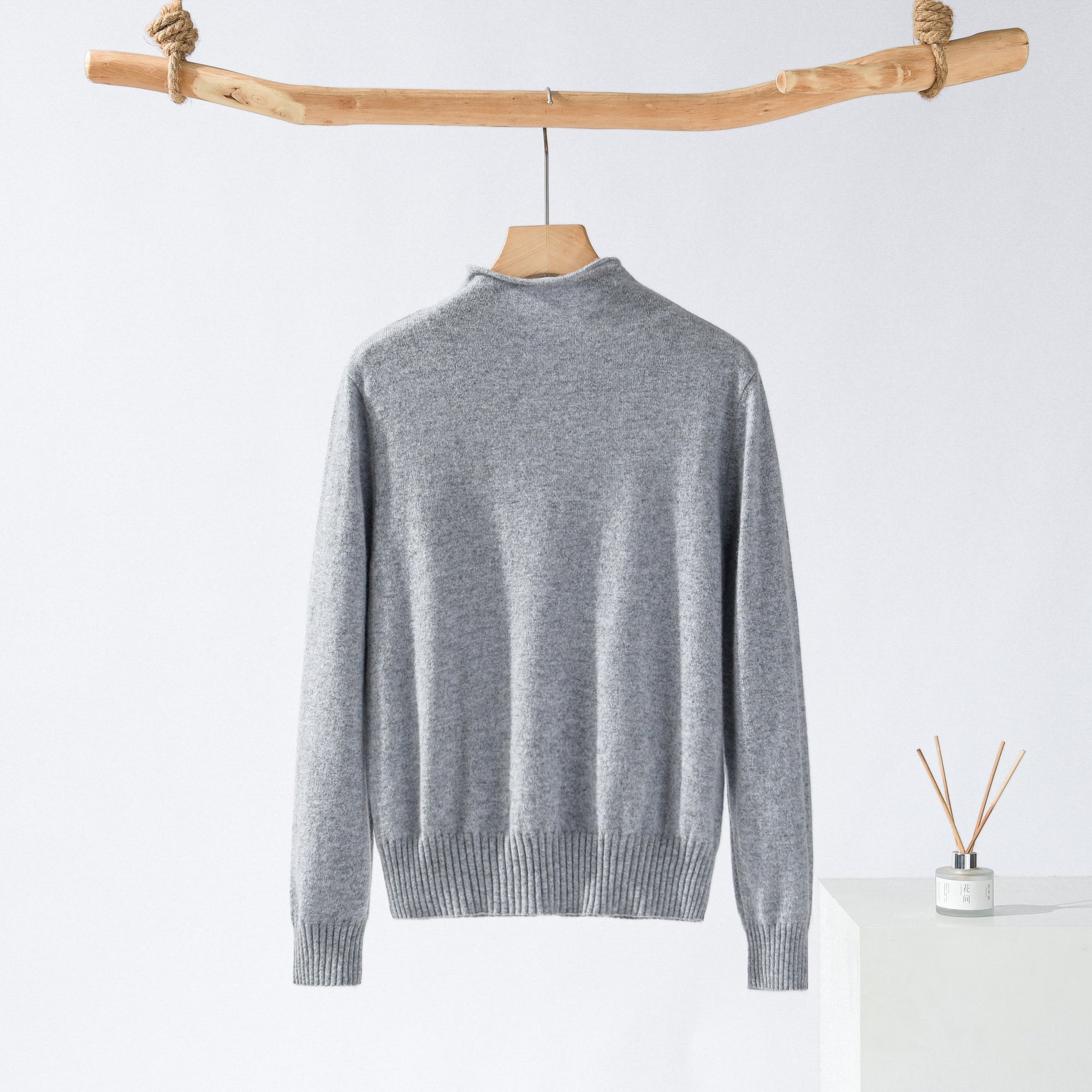 Mesh Pullover With Self Neck Collar