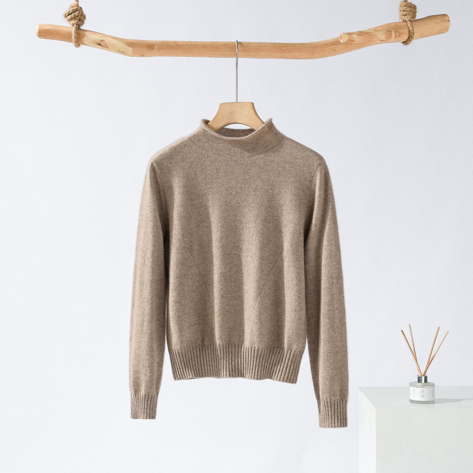 Mesh Pullover With Self Neck Collar