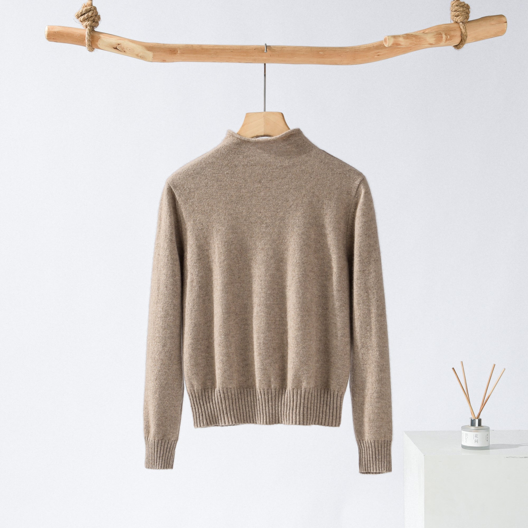 Mesh Pullover With Self Neck Collar