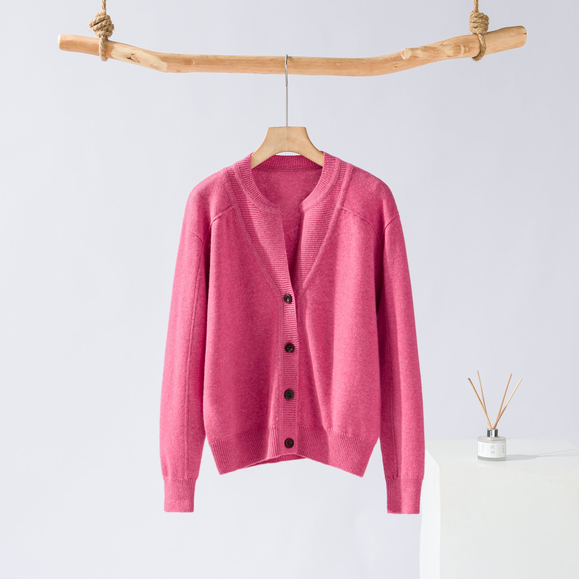 V-neck Decorative Cardigan