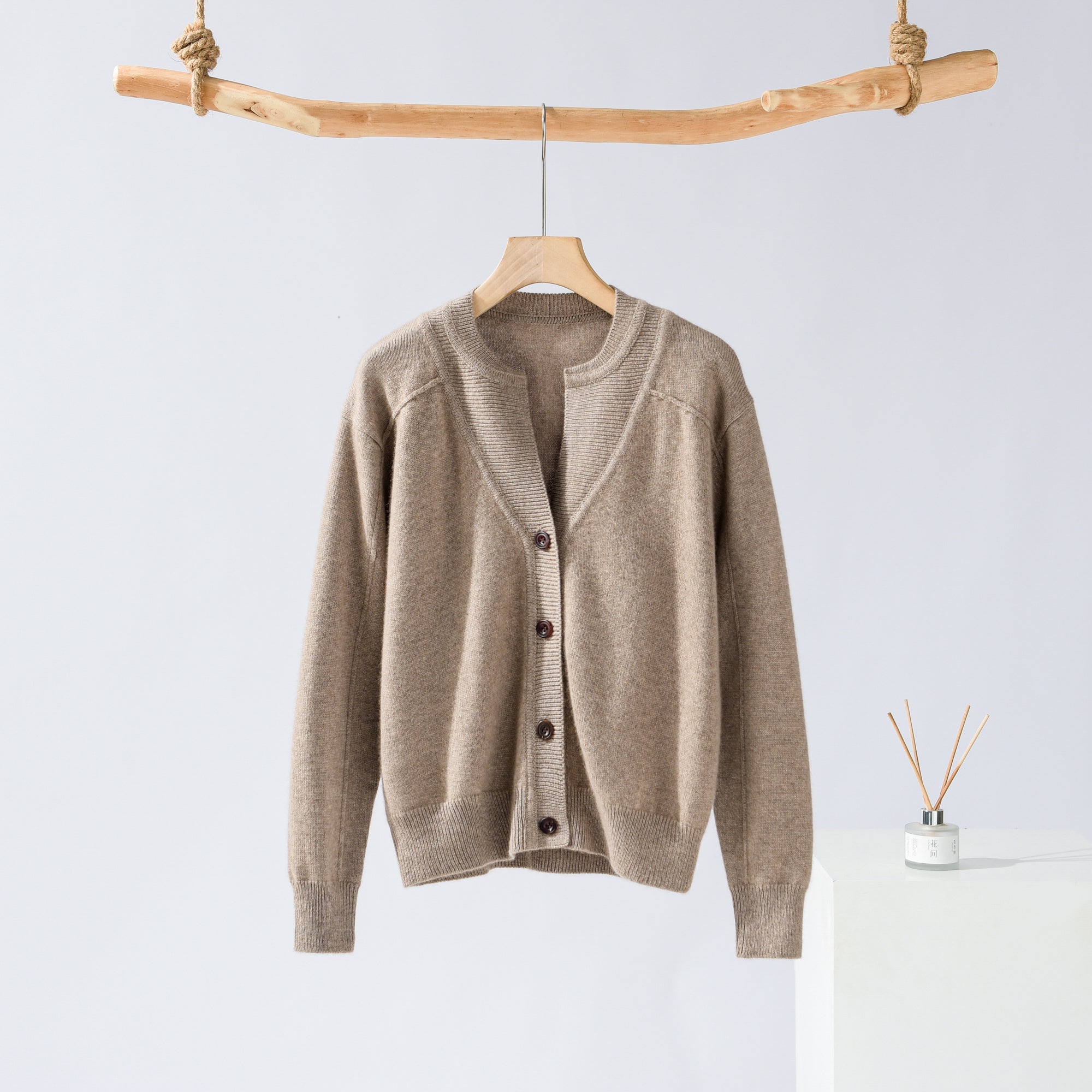 V-neck Decorative Cardigan