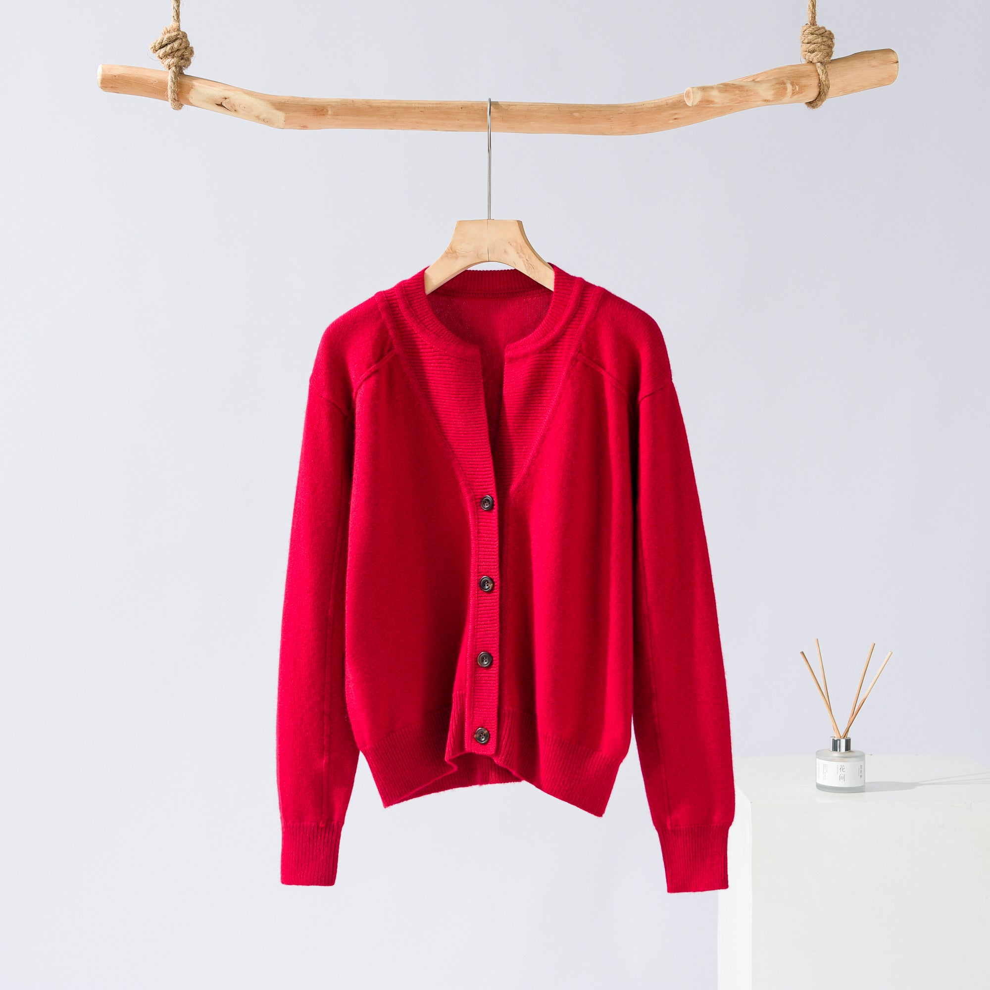 V-neck Decorative Cardigan