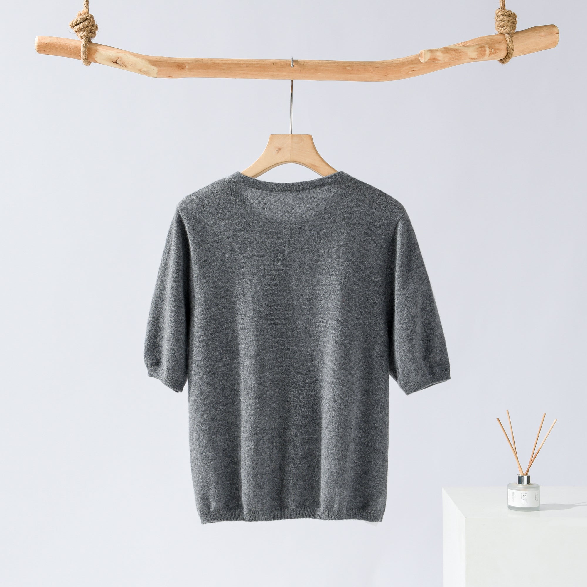 Round Neck Short Sleeve Straight Pants