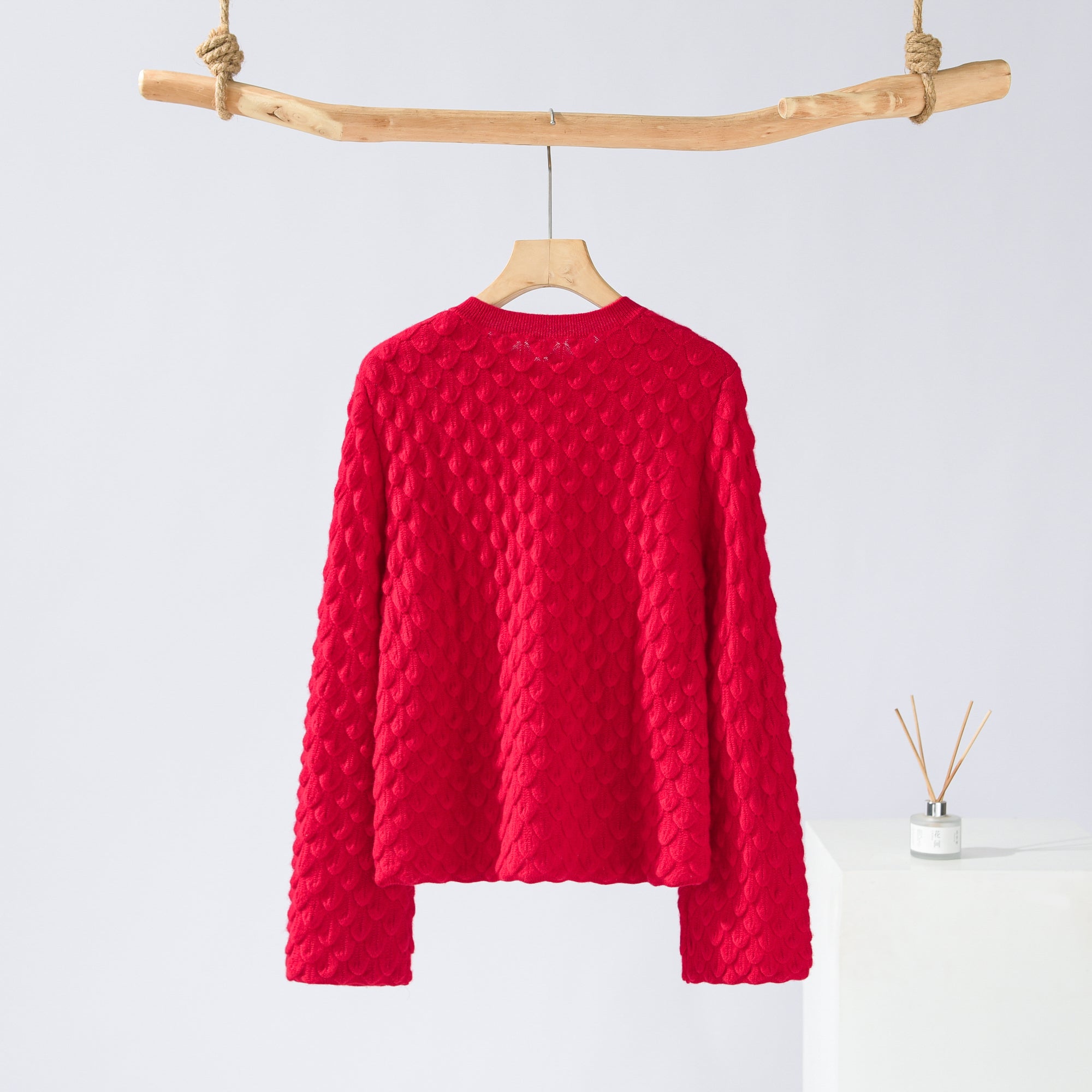 Round Neck Floral Cardigan