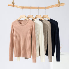 Worsted Crew Neck Cable Pullover