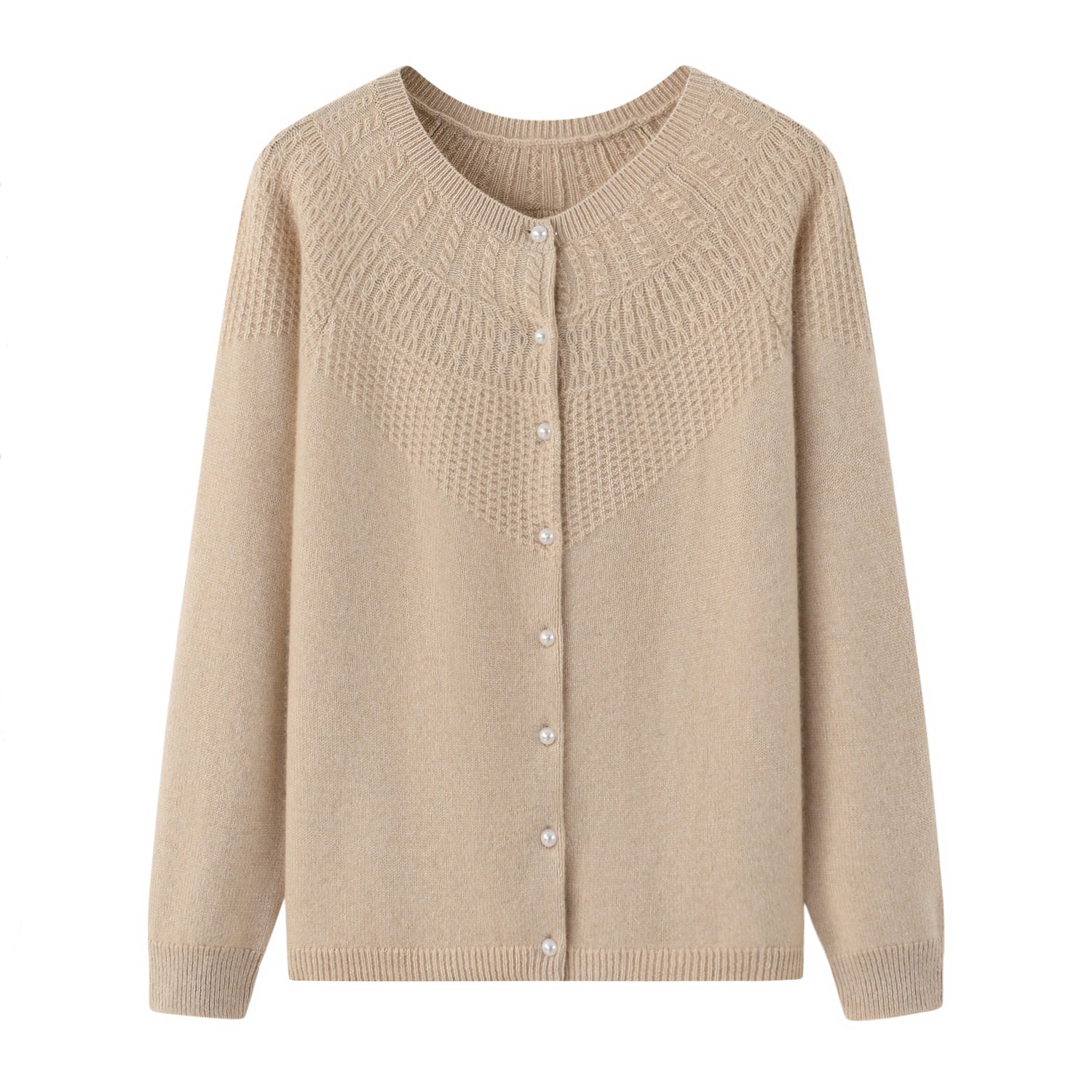 Women's Round Neck Floral Cardigan