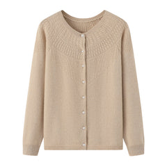 Women's Round Neck Floral Cardigan
