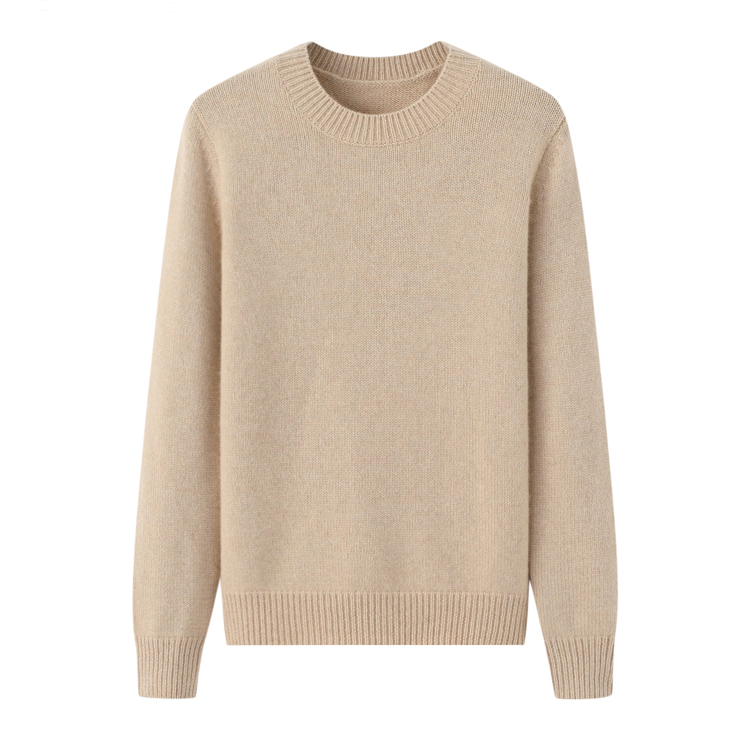 Round Neck Thickened Cable Puff Sleeve Pullover