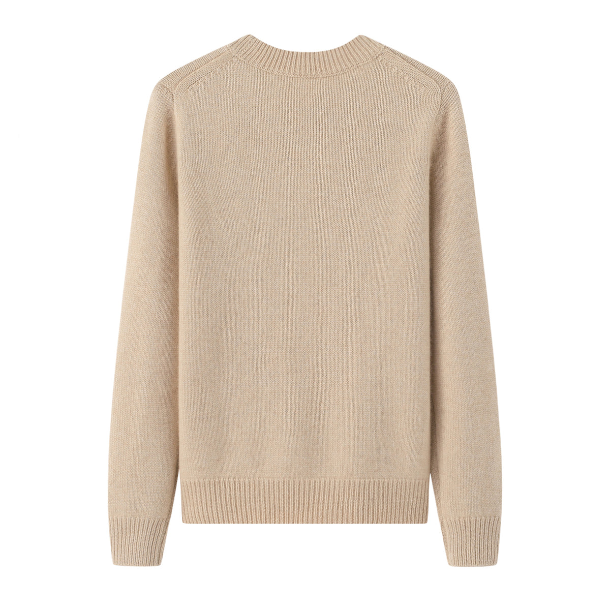 Round Neck Thickened Cable Puff Sleeve Pullover