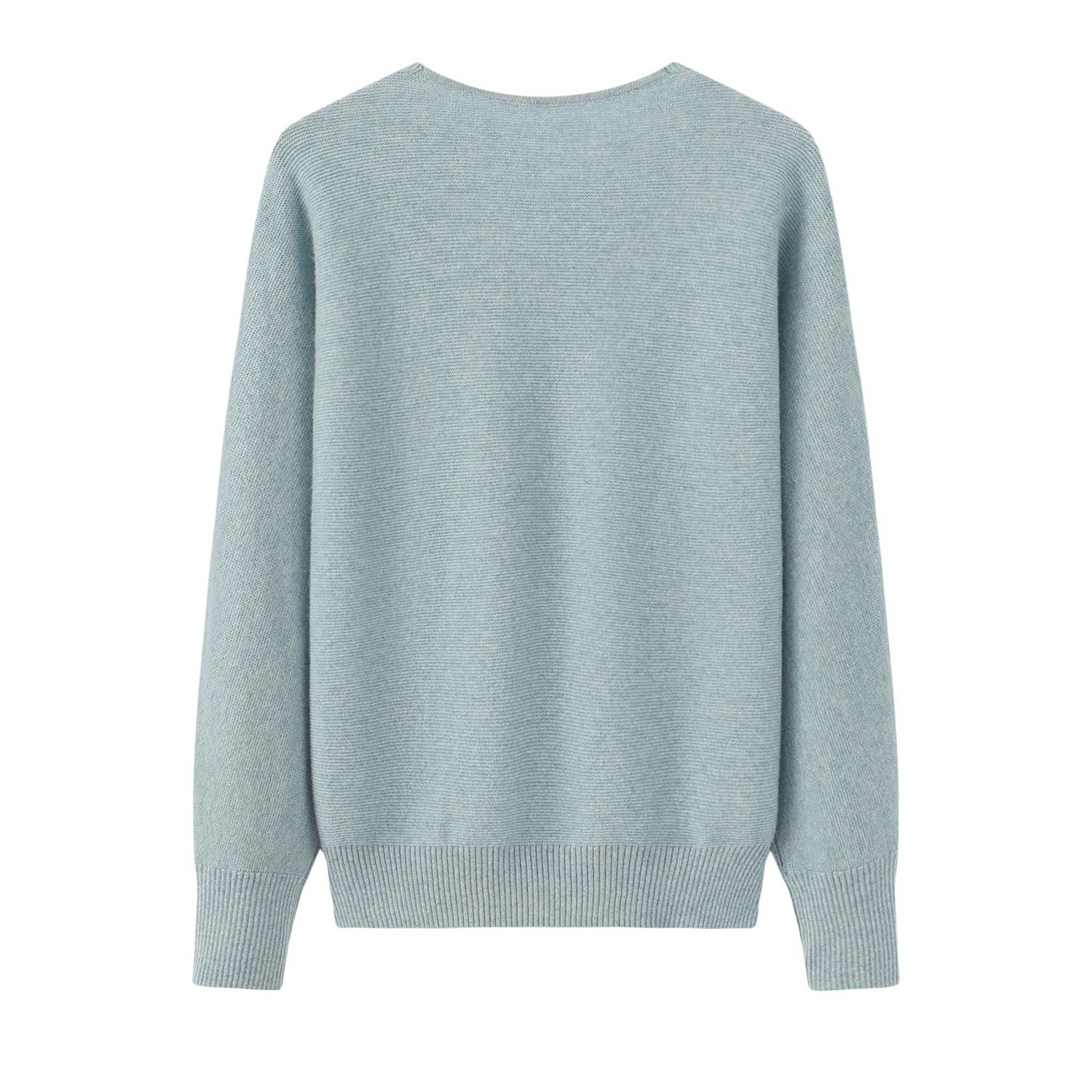 V-Neck Double Stitch Lantern Sleeve Pullover